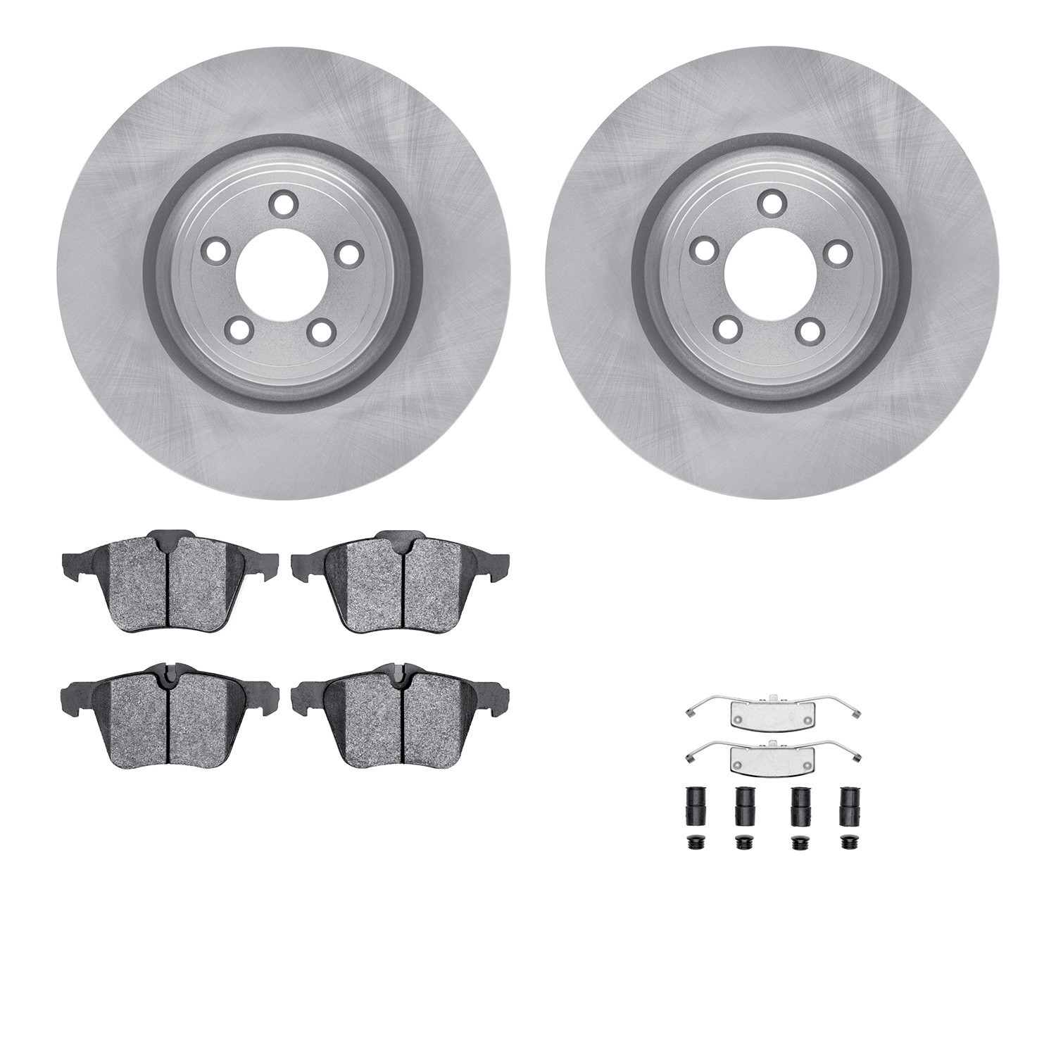 DYN 6612-20065 DFC Rotors with EURO 5000 Ceramic Brake Pads includes Hardware