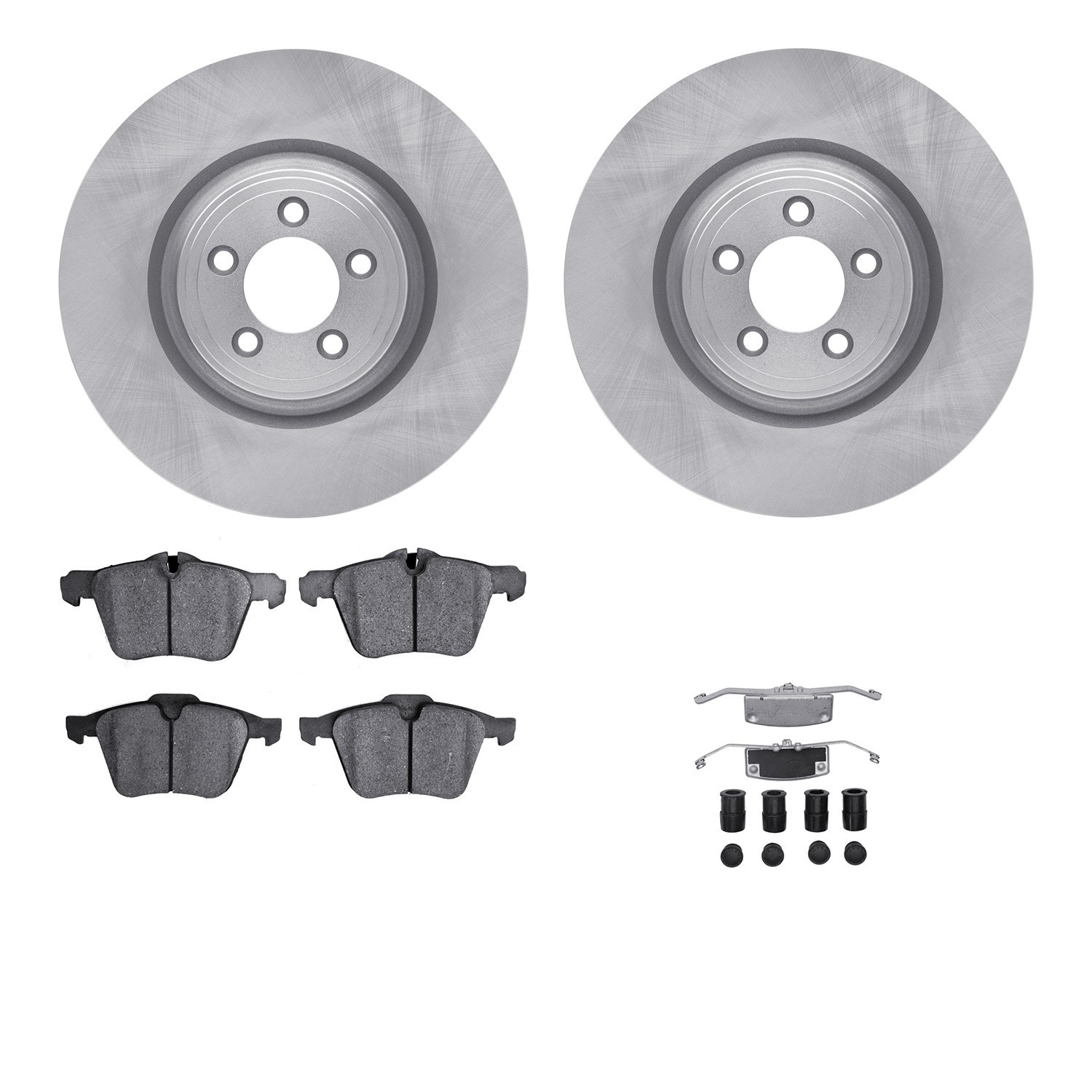 DYN 6612-20067 DFC Rotors with EURO 5000 Ceramic Brake Pads includes Hardware