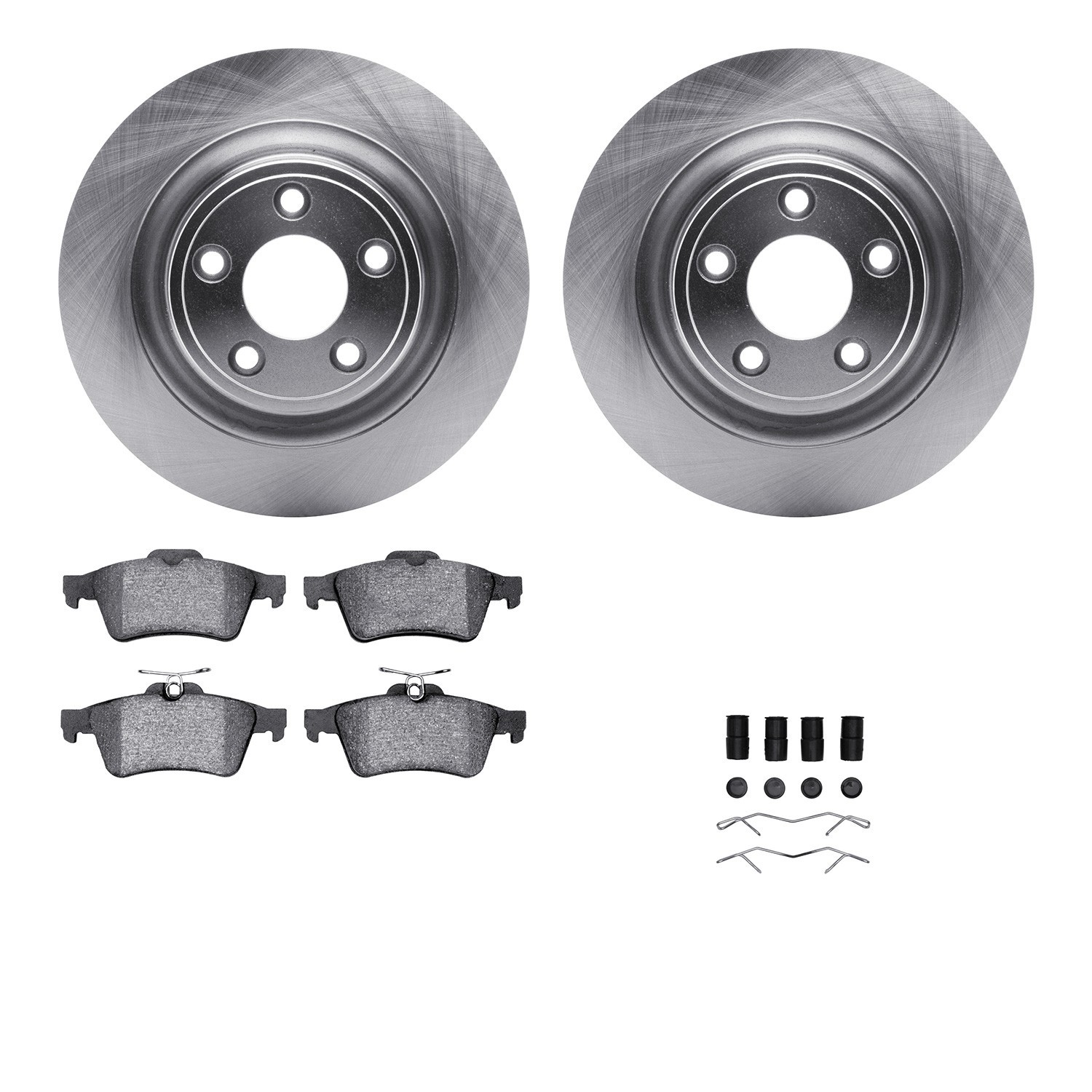 DYN 6612-20087 DFC Rotors with EURO 5000 Ceramic Brake Pads includes Hardware