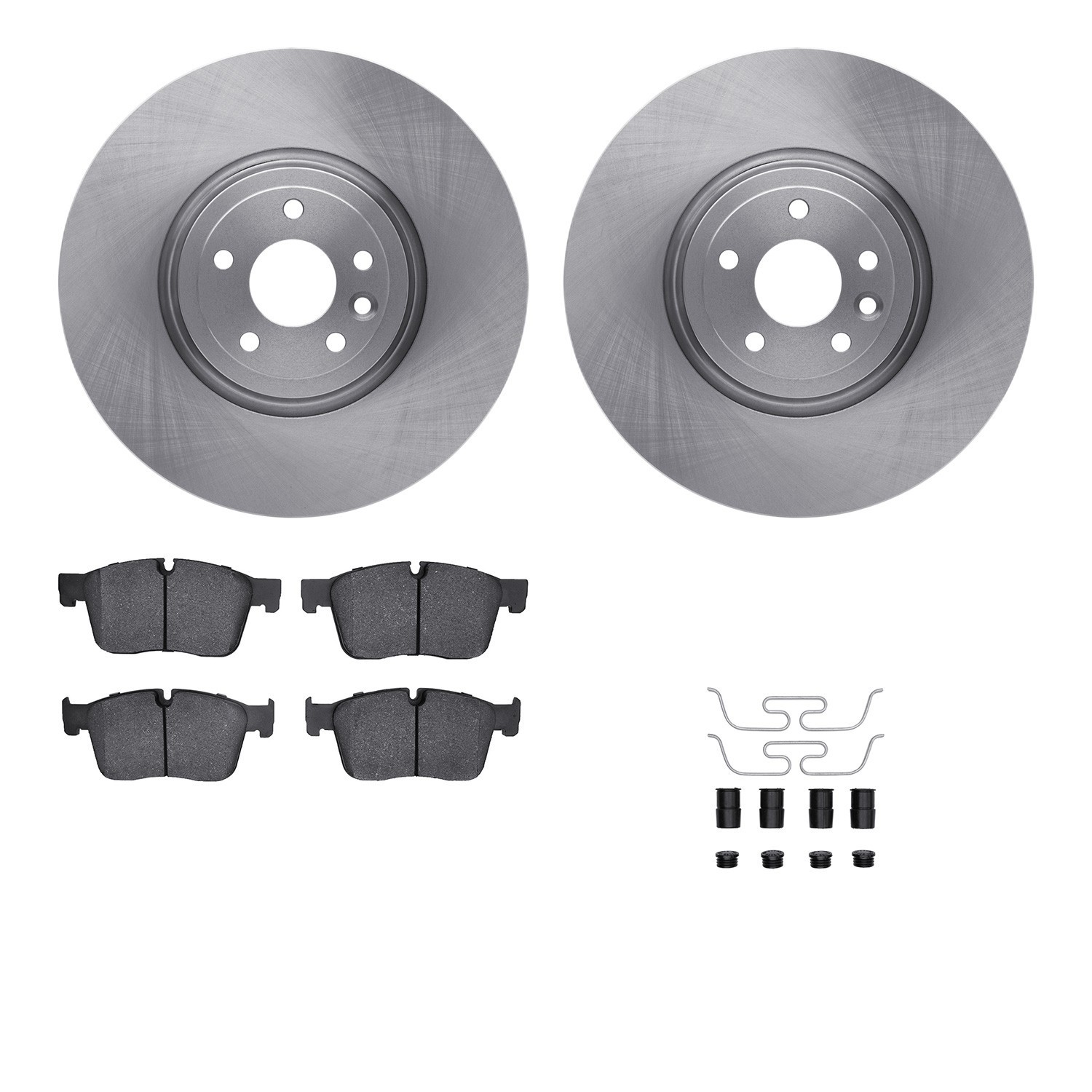 DYN 6612-20095 DFC Rotors with EURO 5000 Ceramic Brake Pads includes Hardware