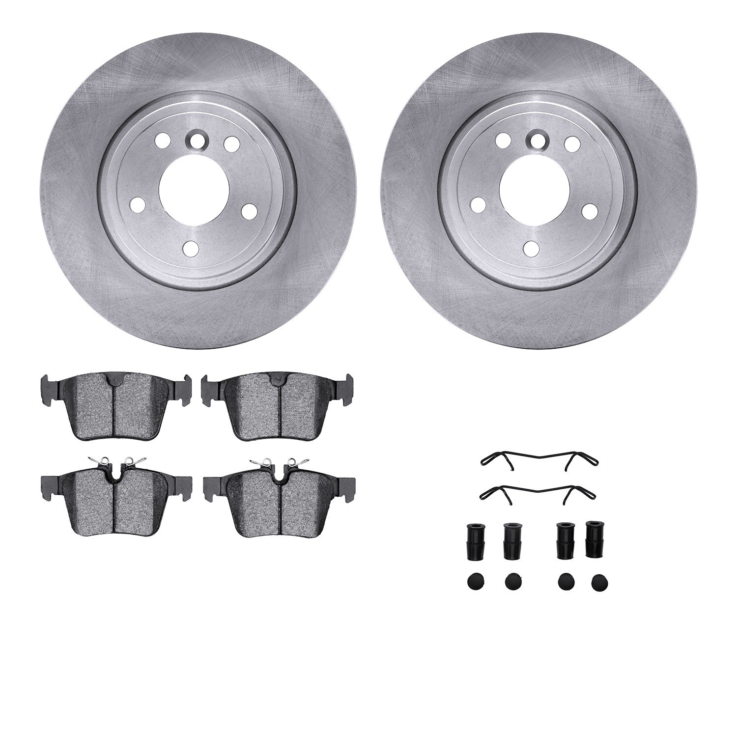 DYN 6612-20115 DFC Rotors with EURO 5000 Ceramic Brake Pads includes Hardware