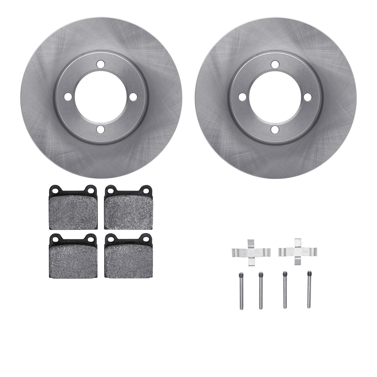 DYN 6612-22007 DFC Rotors with EURO 5000 Ceramic Brake Pads includes Hardware