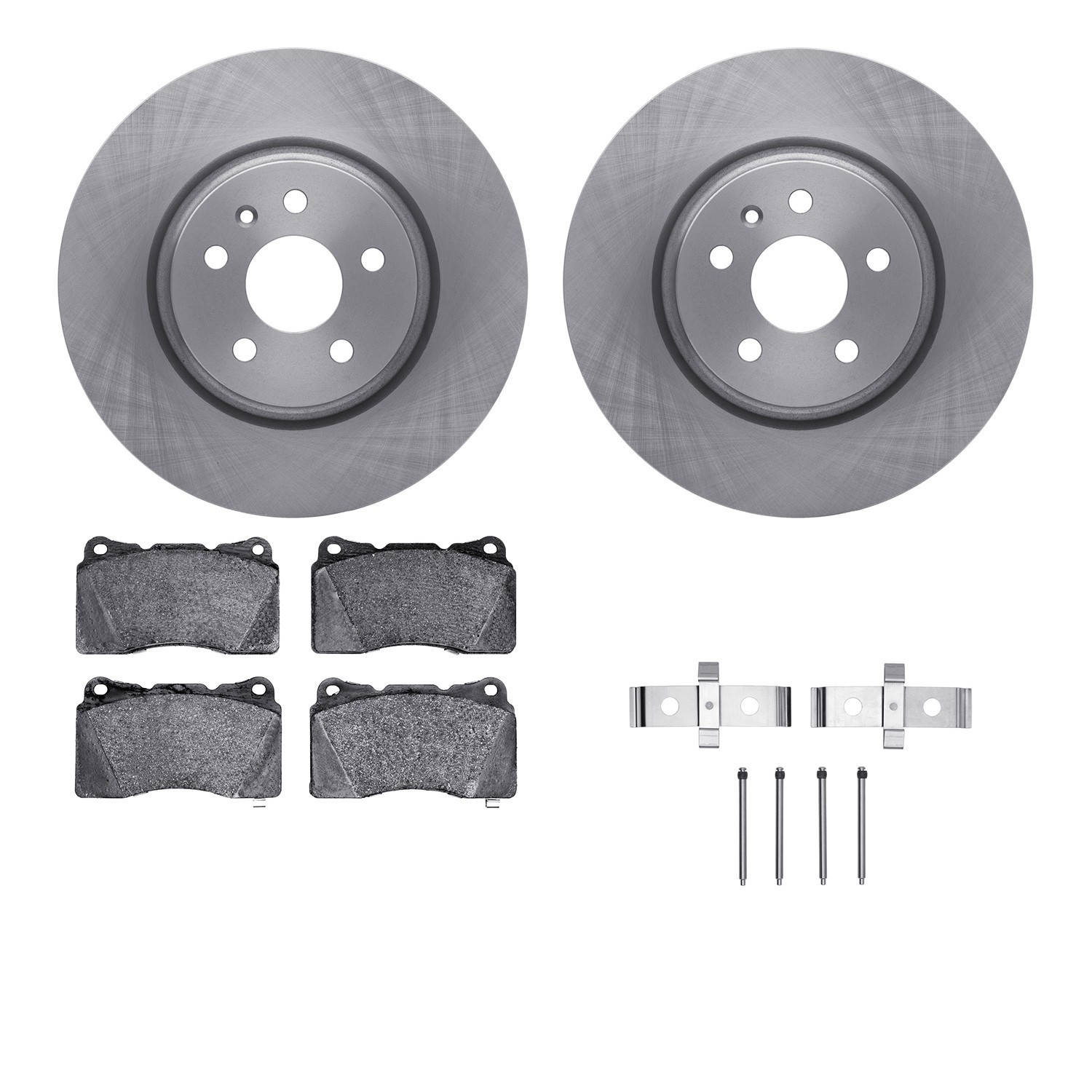 DYN 6612-26010 DFC Rotors with EURO 5000 Ceramic Brake Pads includes Hardware