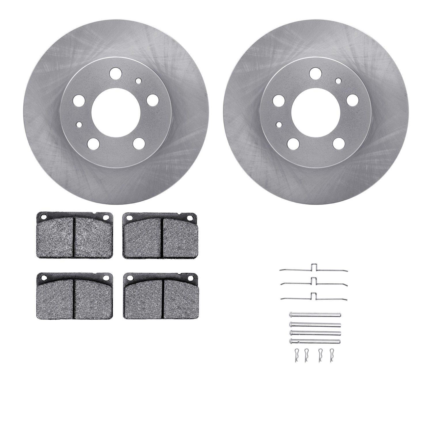 DYN 6612-27003 DFC Rotors with EURO 5000 Ceramic Brake Pads includes Hardware