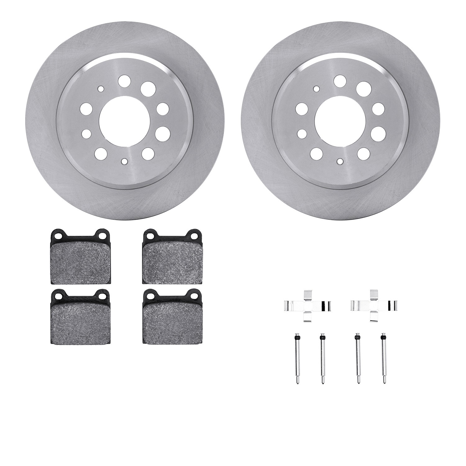 DYN 6612-27007 DFC Rotors with EURO 5000 Ceramic Brake Pads includes Hardware