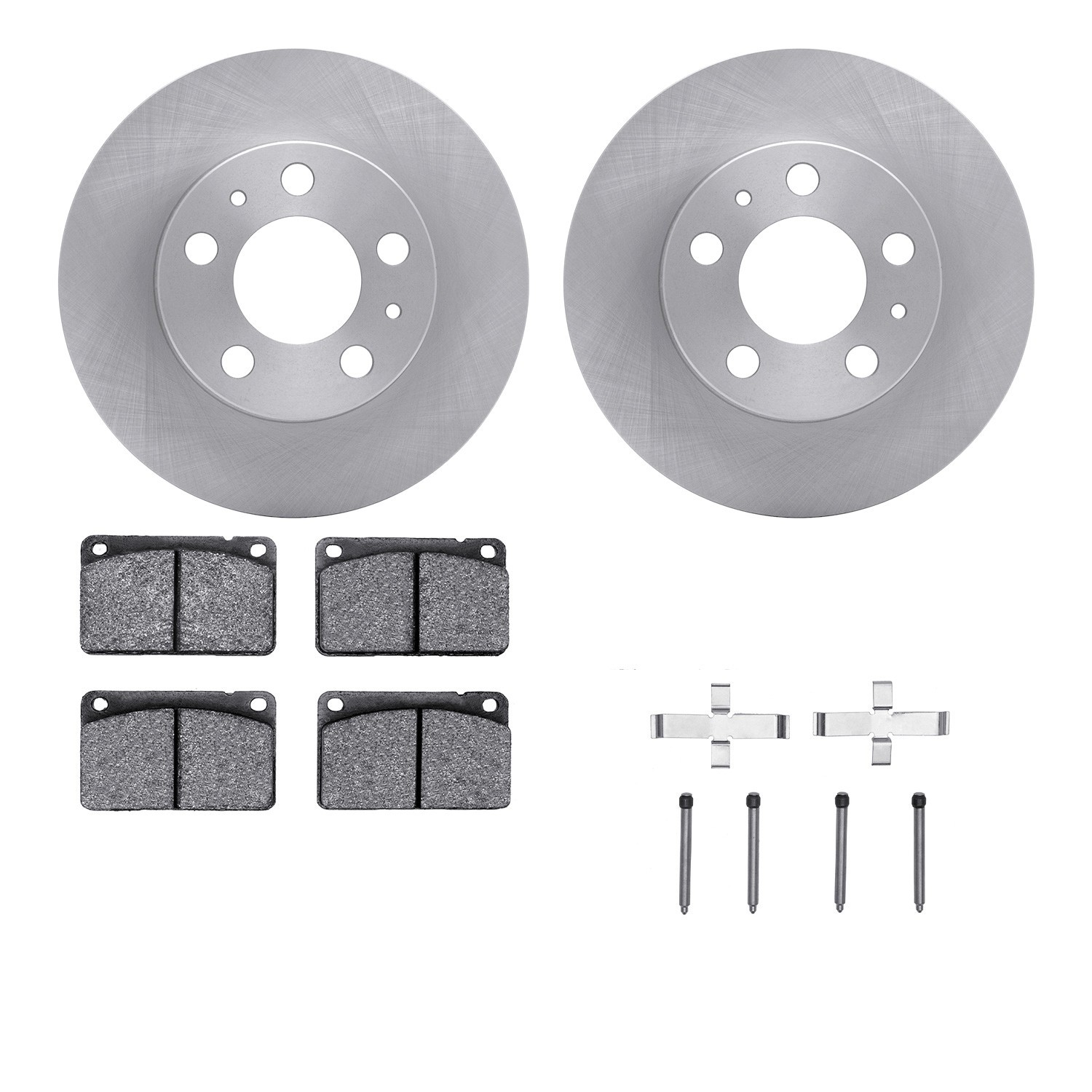 DYN 6612-27033 DFC Rotors with EURO 5000 Ceramic Brake Pads includes Hardware