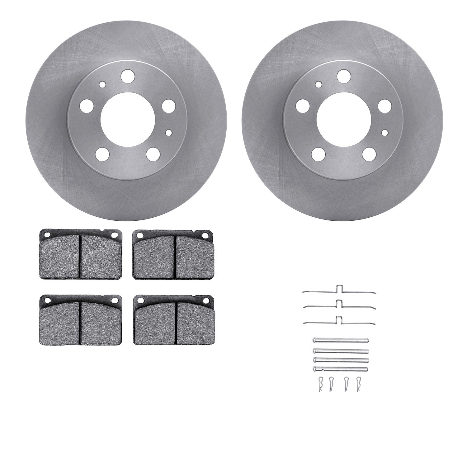 DYN 6612-27034 DFC Rotors with EURO 5000 Ceramic Brake Pads includes Hardware