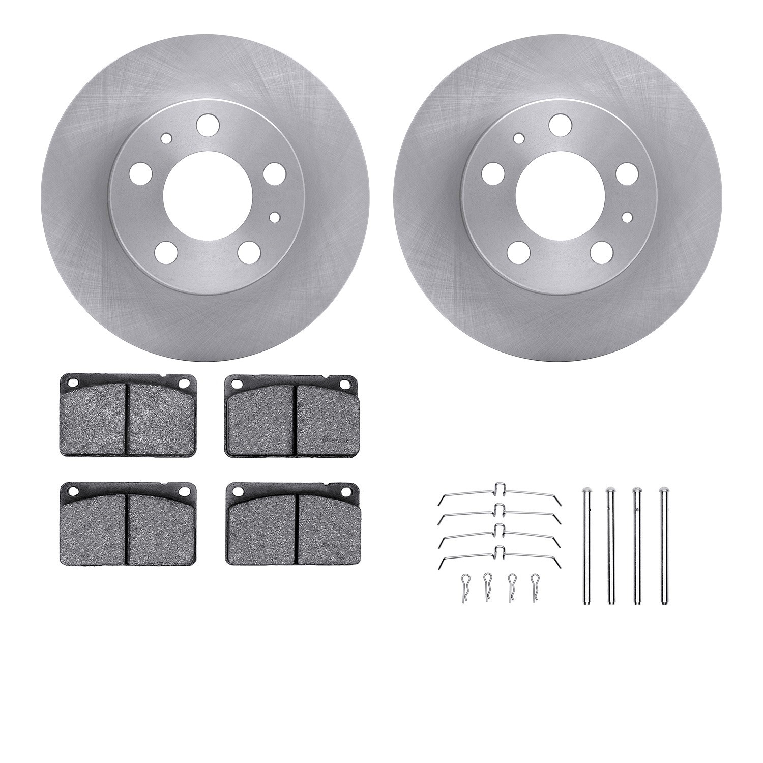 DYN 6612-27035 DFC Rotors with EURO 5000 Ceramic Brake Pads includes Hardware