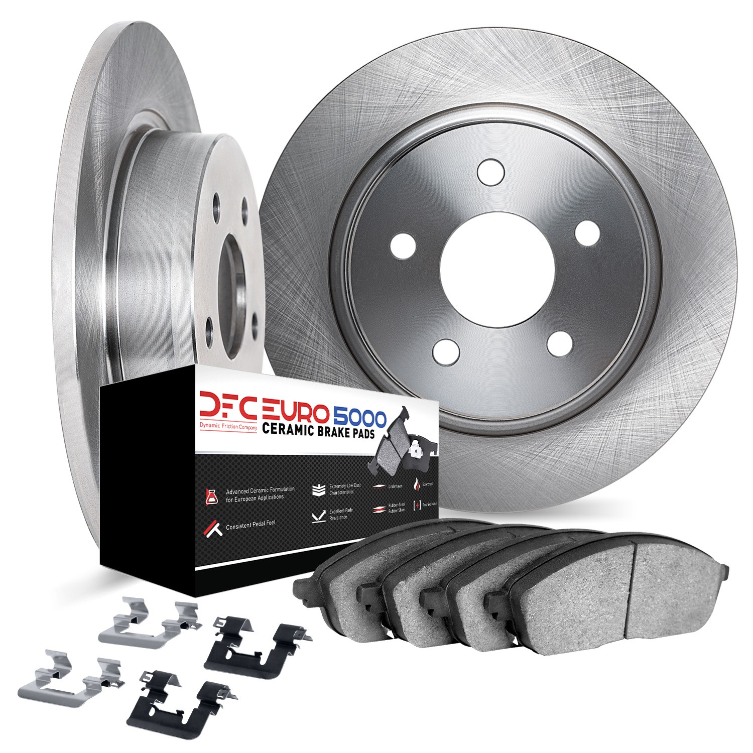 DYN-6612-27042 DFC Rotors with EURO 5000 Ceramic Brake Pads includes Hardware - Image 2
