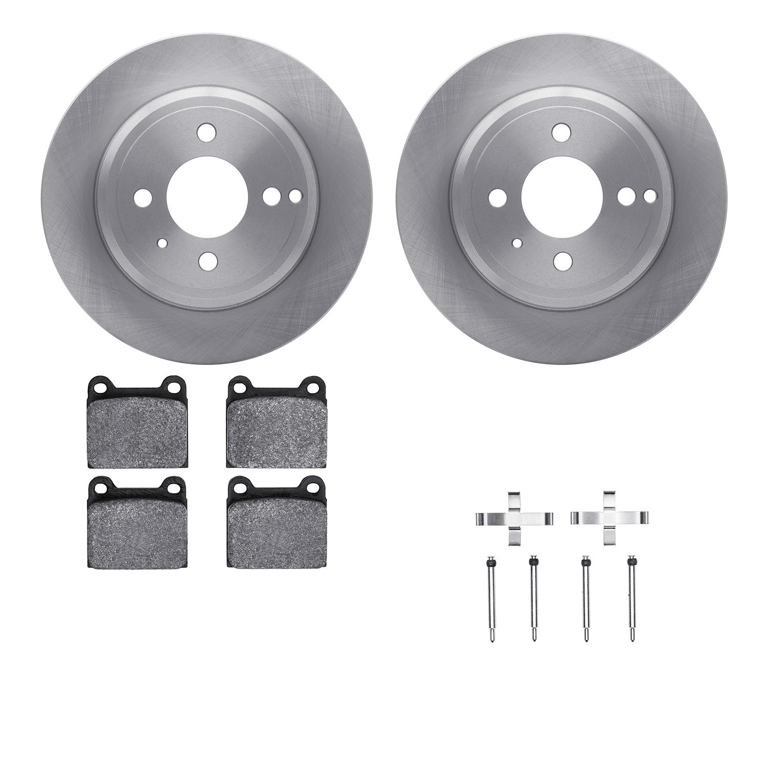 DYN 6612-27083 DFC Rotors with EURO 5000 Ceramic Brake Pads includes Hardware