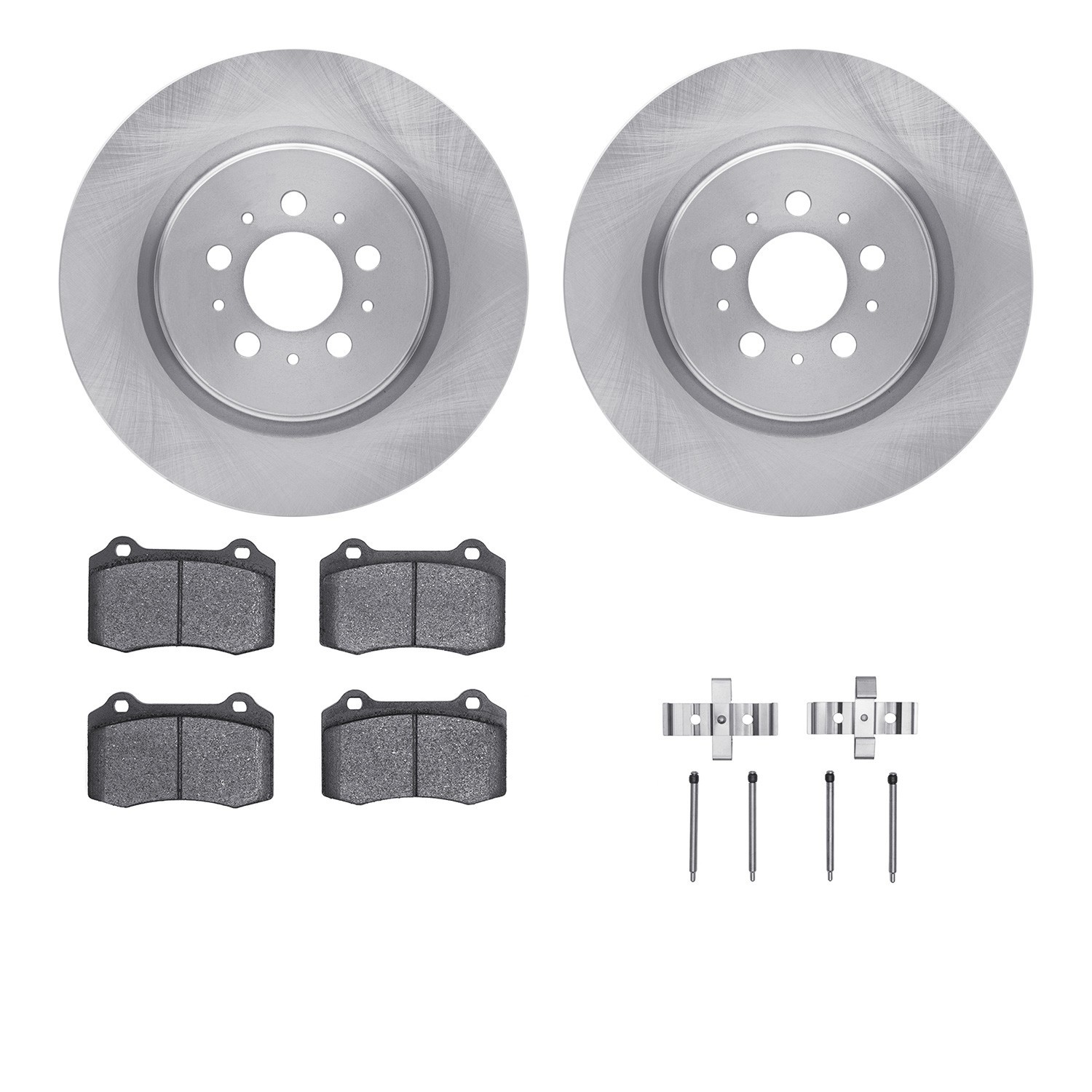 DYN 6612-27143 DFC Rotors with EURO 5000 Ceramic Brake Pads includes Hardware