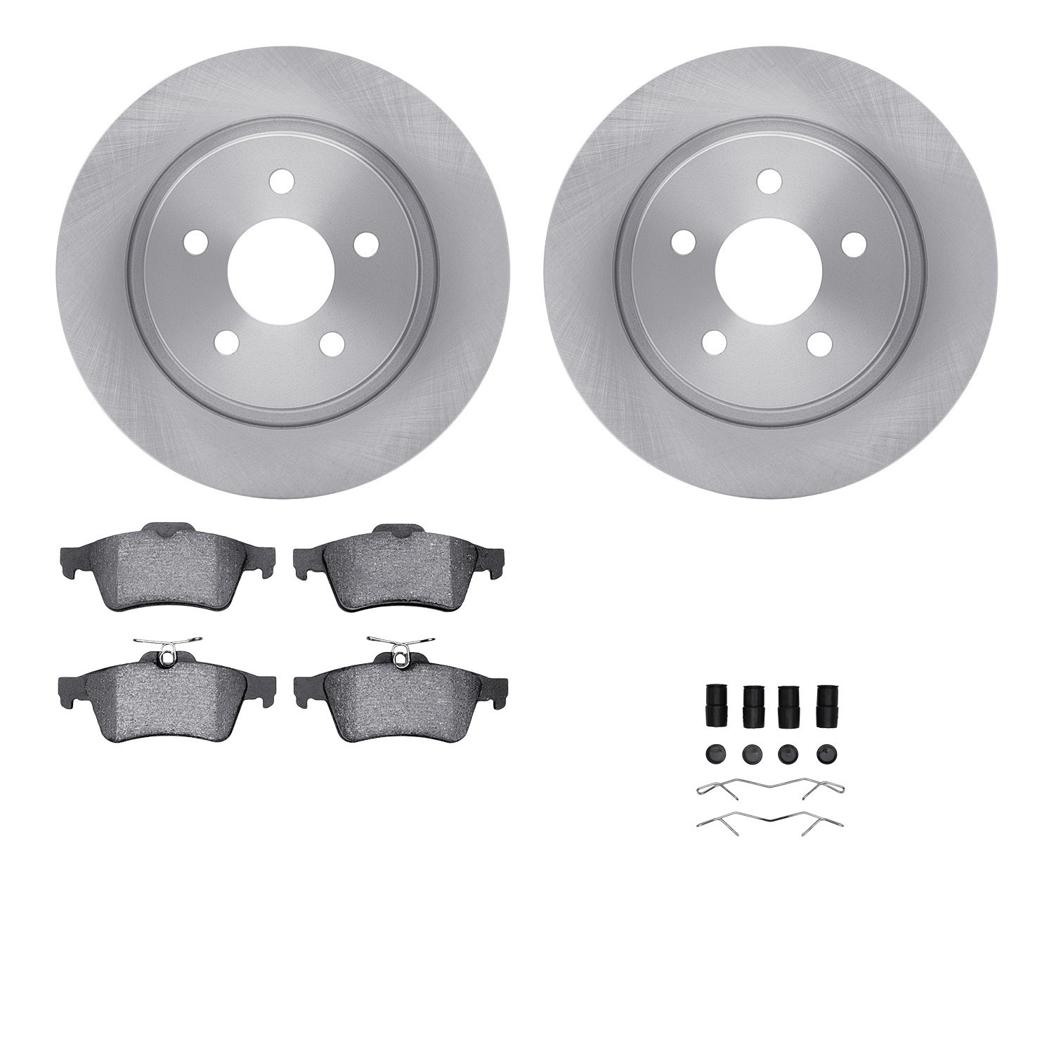 DYN-6612-27147 DFC Rotors with EURO 5000 Ceramic Brake Pads includes Hardware