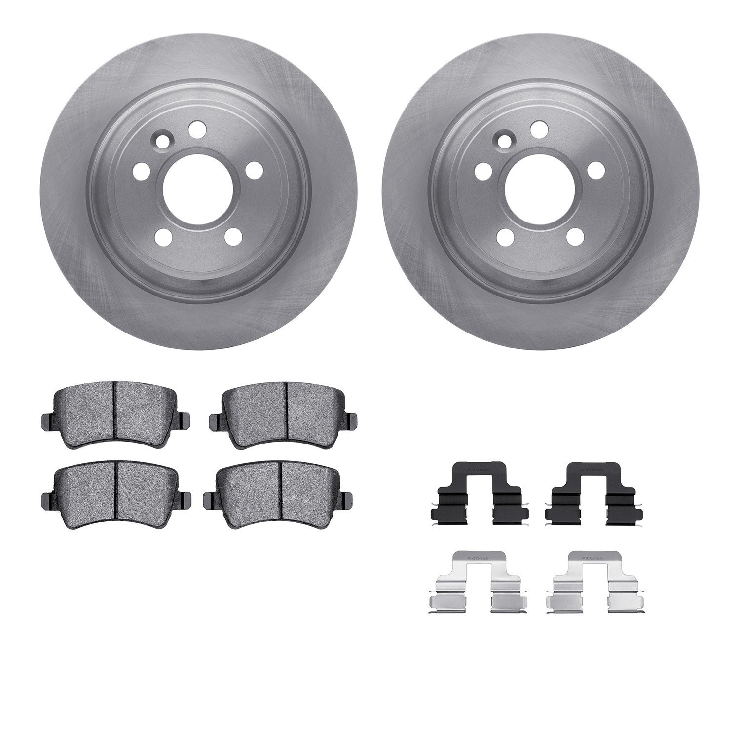 DYN 6612-27154 DFC Rotors with EURO 5000 Ceramic Brake Pads includes Hardware