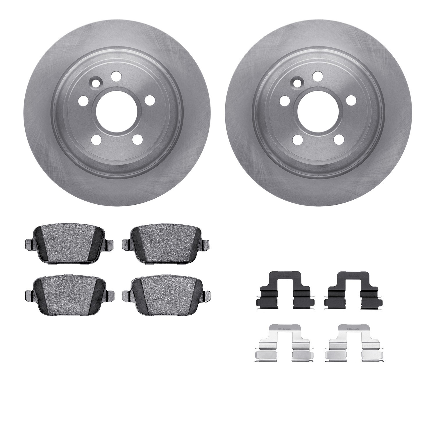 DYN 6612-27155 DFC Rotors with EURO 5000 Ceramic Brake Pads includes Hardware