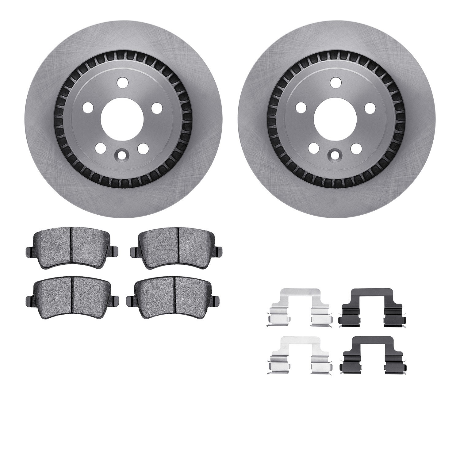 DYN 6612-27203 DFC Rotors with EURO 5000 Ceramic Brake Pads includes Hardware