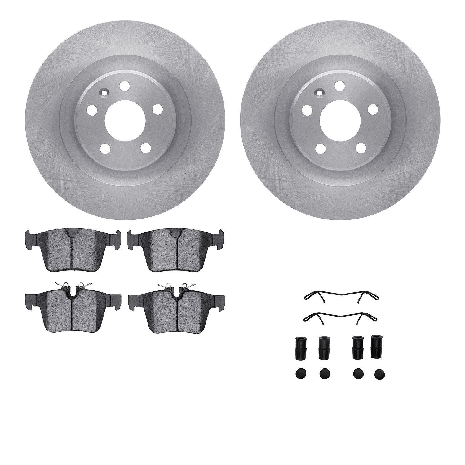 DYN 6612-27215 DFC Rotors with EURO 5000 Ceramic Brake Pads includes Hardware