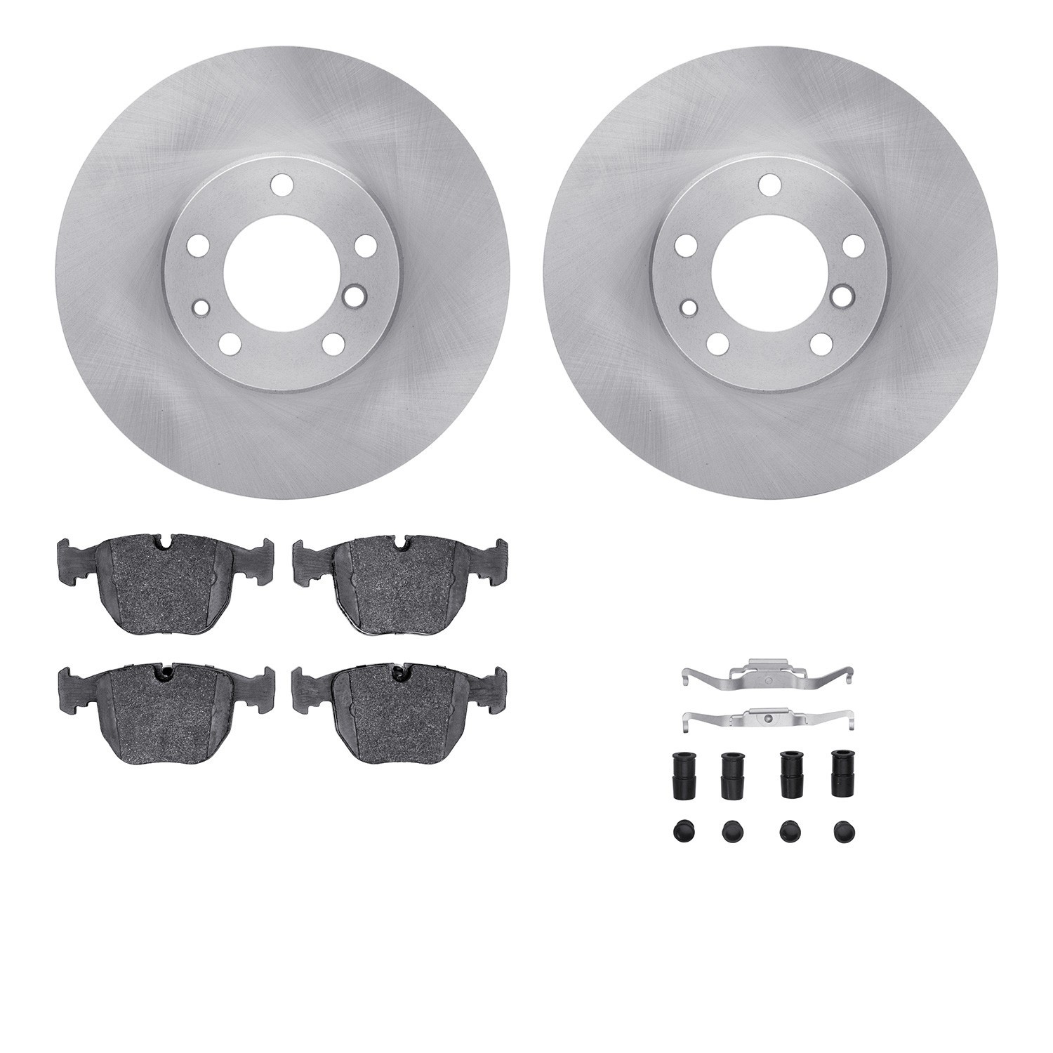DYN 6612-31119 DFC Rotors with EURO 5000 Ceramic Brake Pads includes Hardware