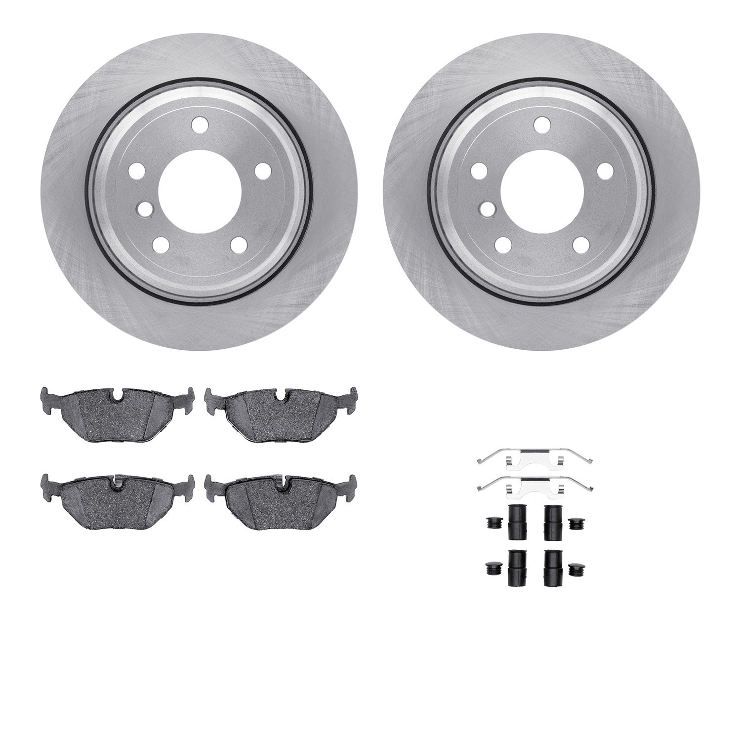 DYN 6612-31165 DFC Rotors with EURO 5000 Ceramic Brake Pads includes Hardware