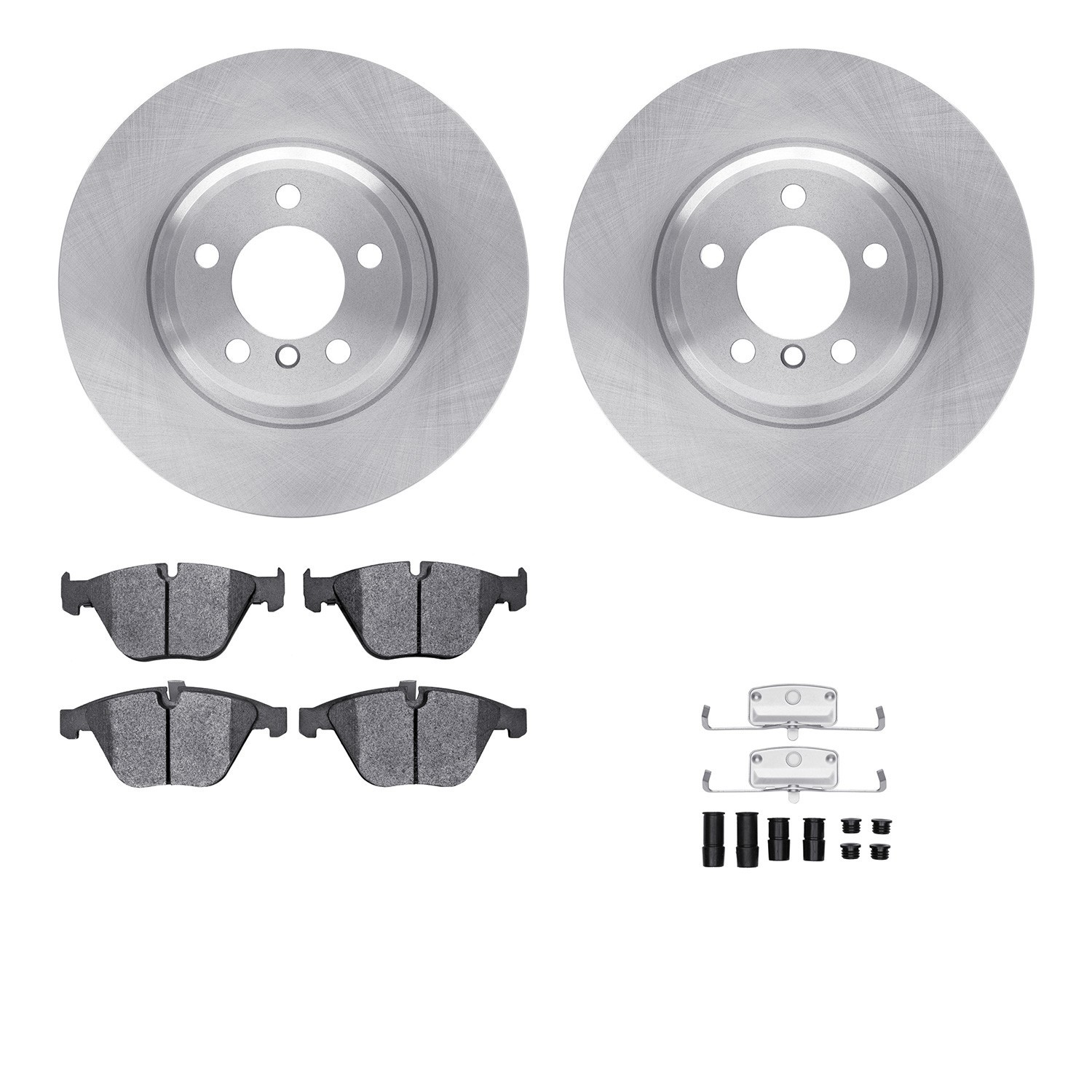DYN 6612-31215 DFC Rotors with EURO 5000 Ceramic Brake Pads includes Hardware