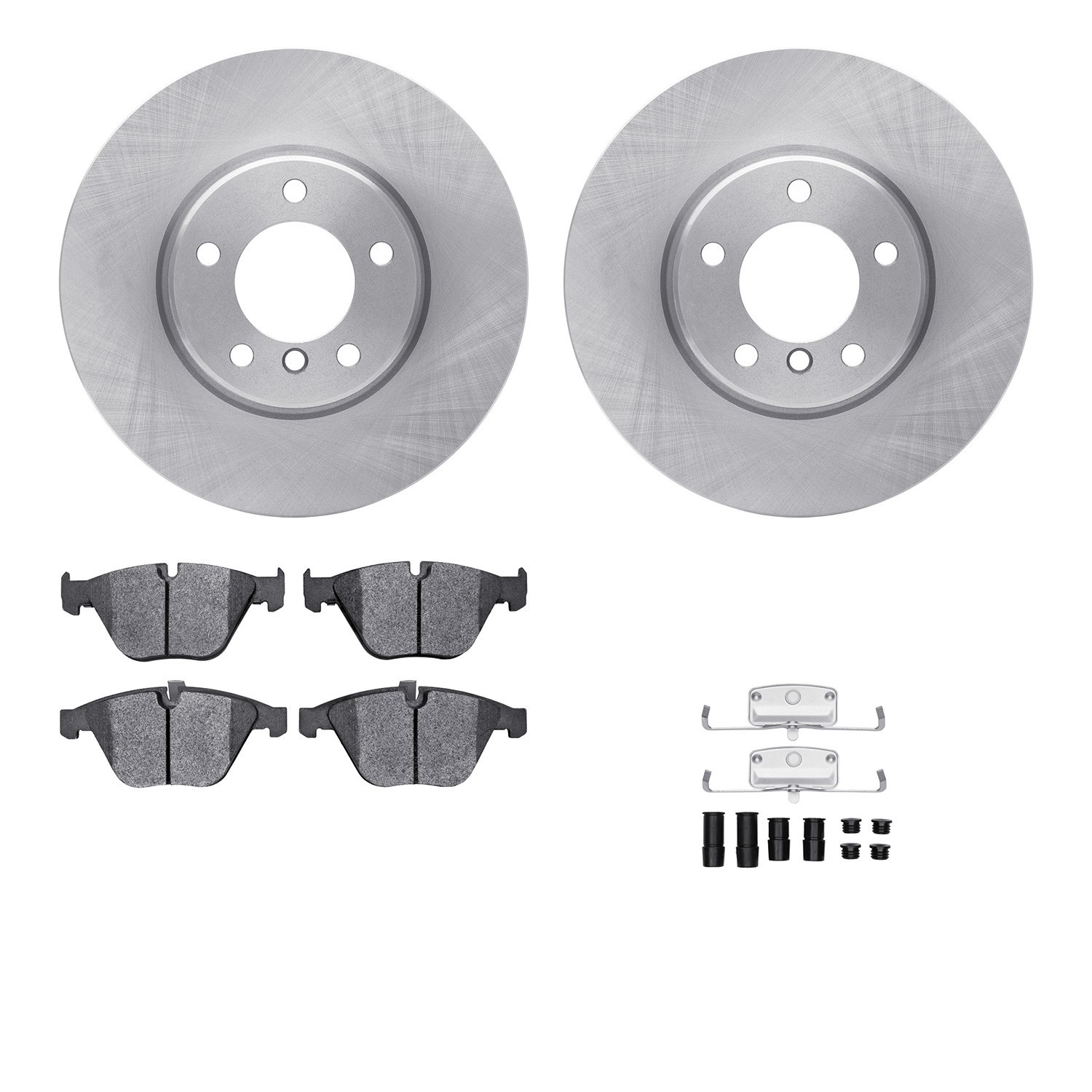 DYN 6612-31234 DFC Rotors with EURO 5000 Ceramic Brake Pads includes Hardware