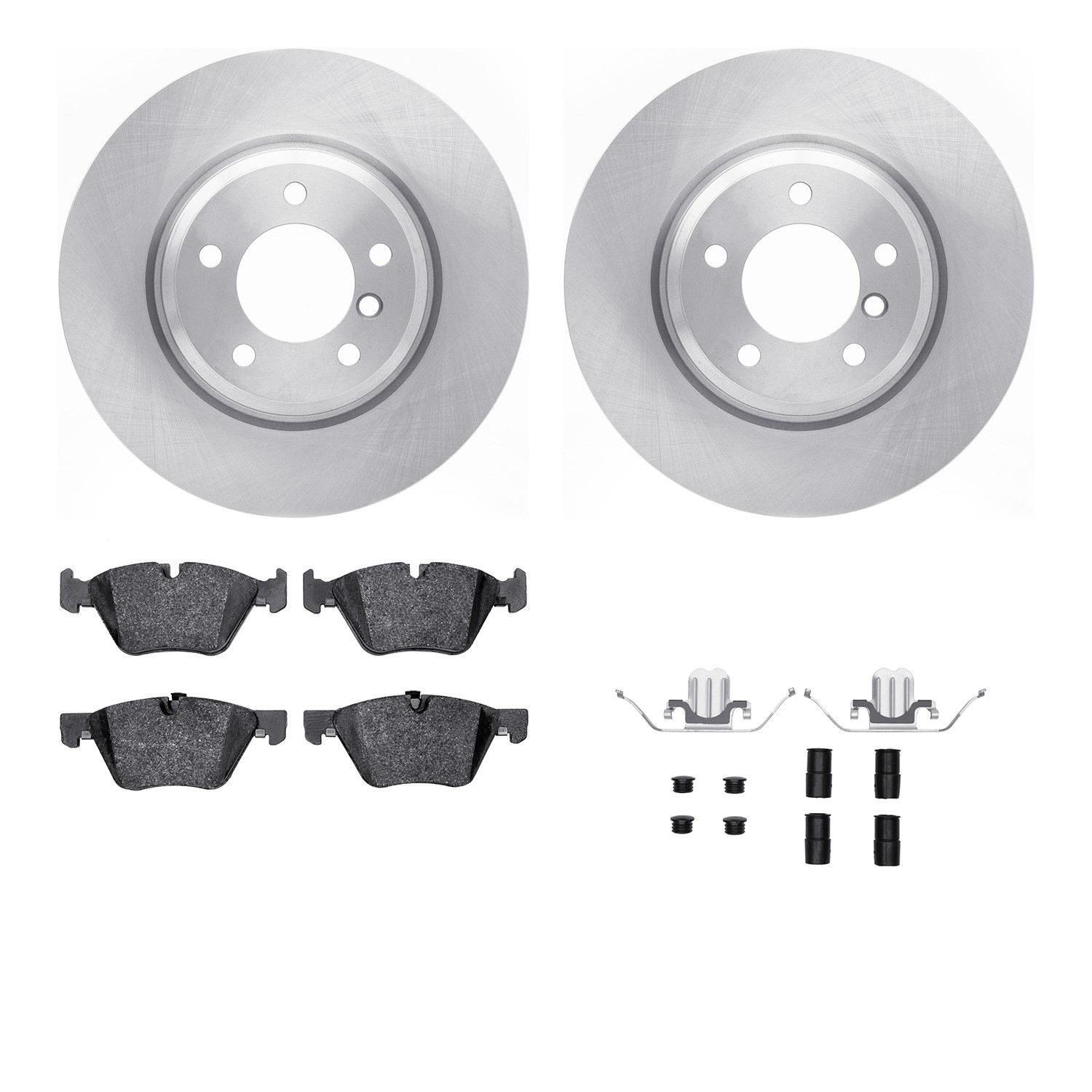 DYN 6612-31267 DFC Rotors with EURO 5000 Ceramic Brake Pads includes Hardware