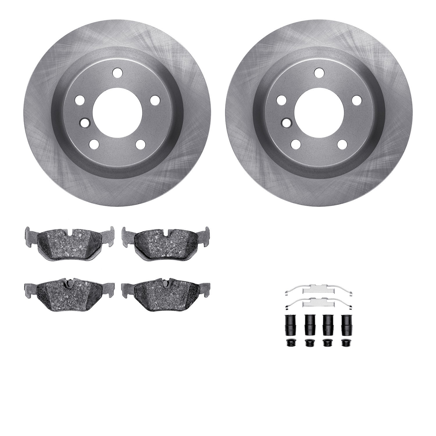 DYN 6612-31306 DFC Rotors with EURO 5000 Ceramic Brake Pads includes Hardware