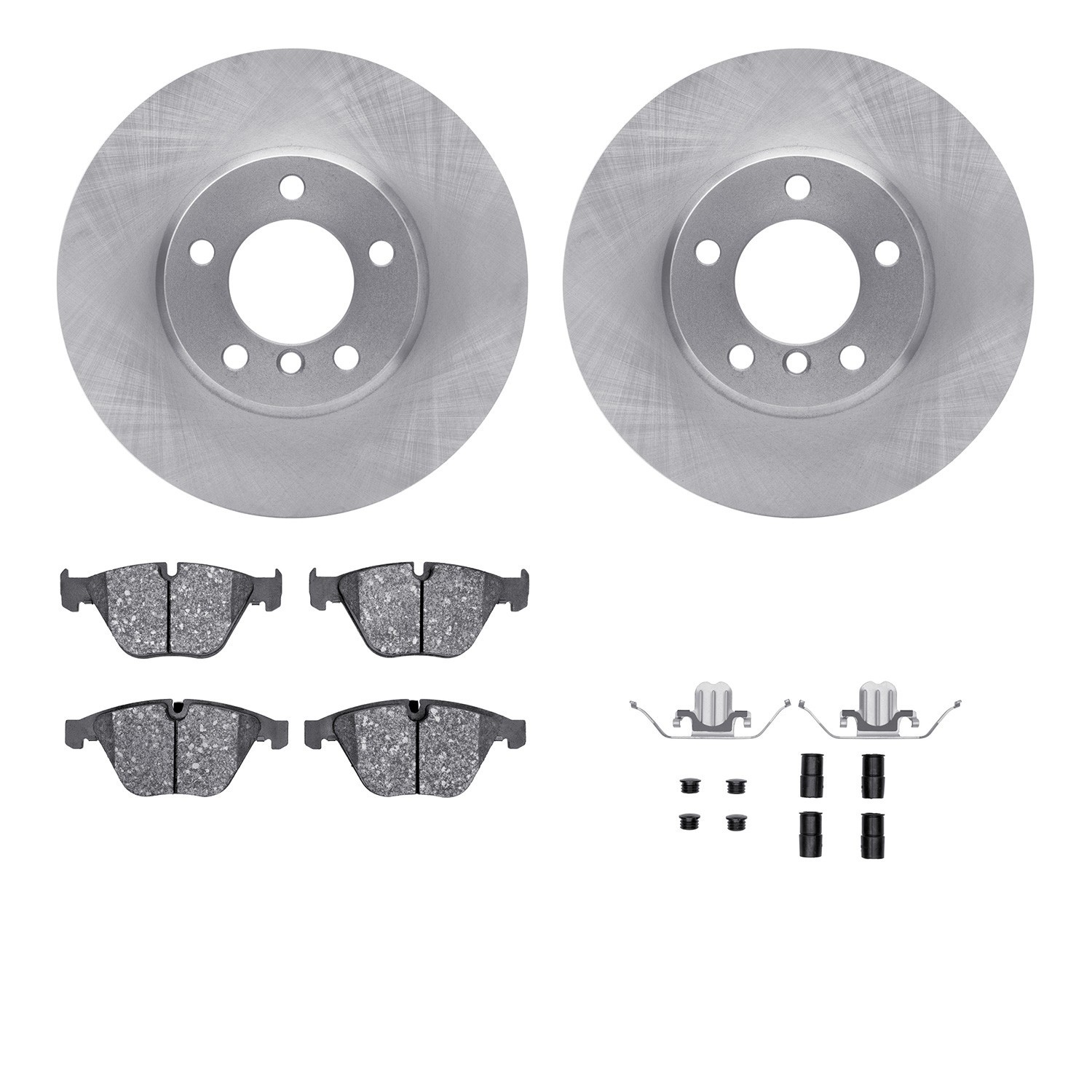 DYN 6612-31313 DFC Rotors with EURO 5000 Ceramic Brake Pads includes Hardware
