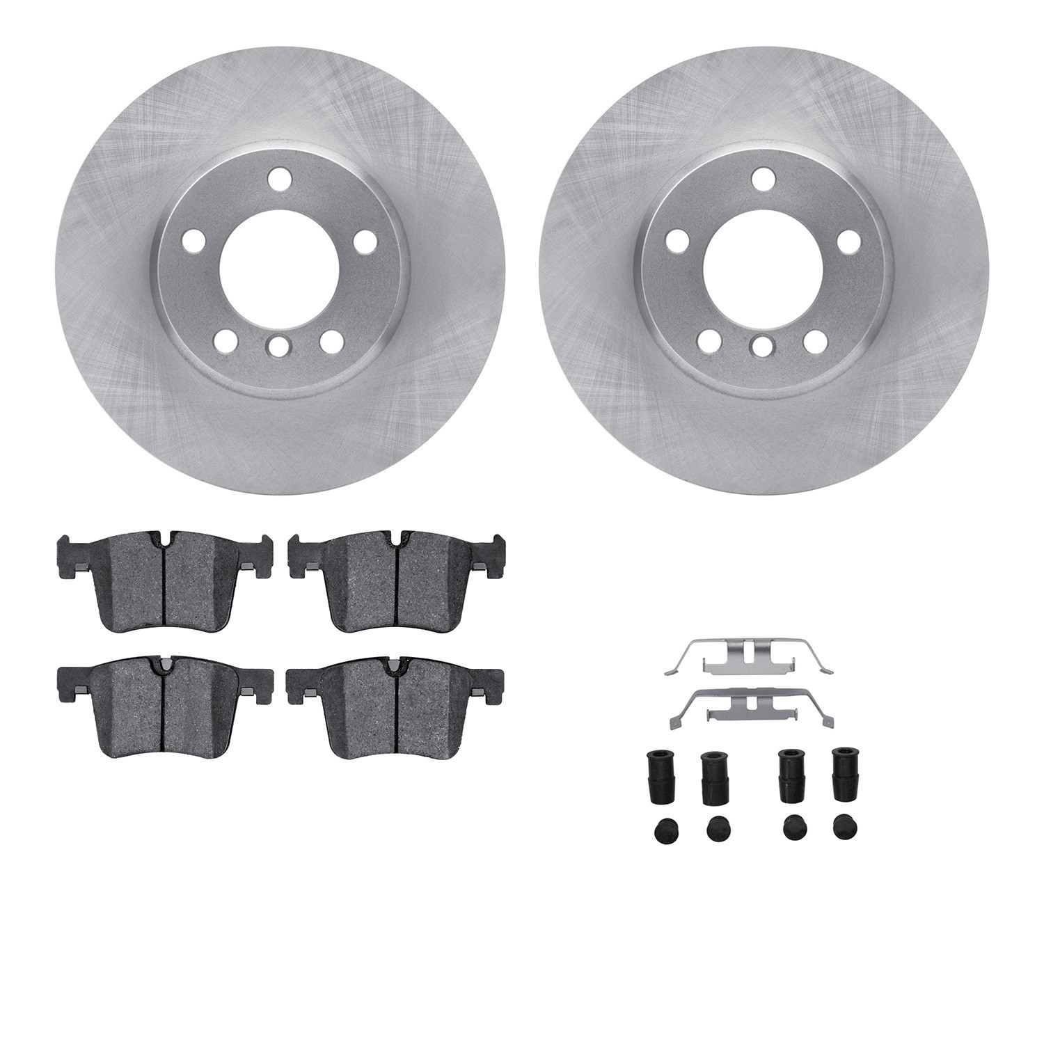 DYN 6612-31314 DFC Rotors with EURO 5000 Ceramic Brake Pads includes Hardware