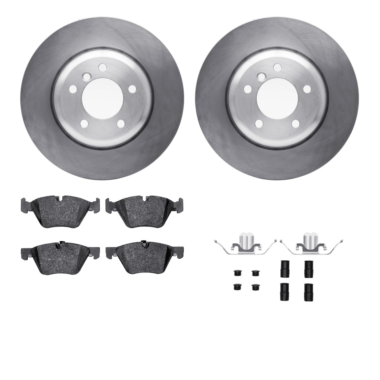 DYN 6612-31334 DFC Rotors with EURO 5000 Ceramic Brake Pads includes Hardware