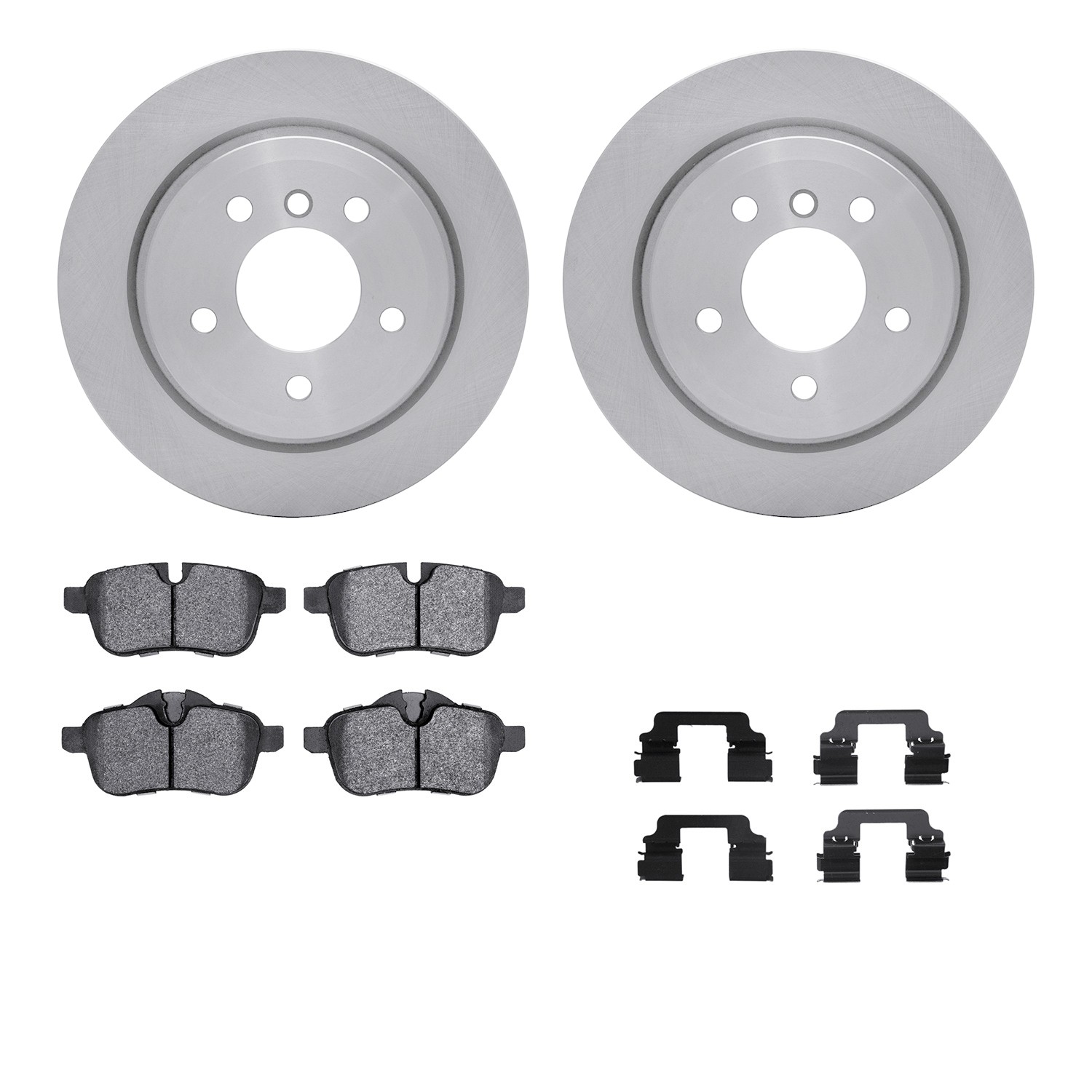 DYN 6612-31346 DFC Rotors with EURO 5000 Ceramic Brake Pads includes Hardware