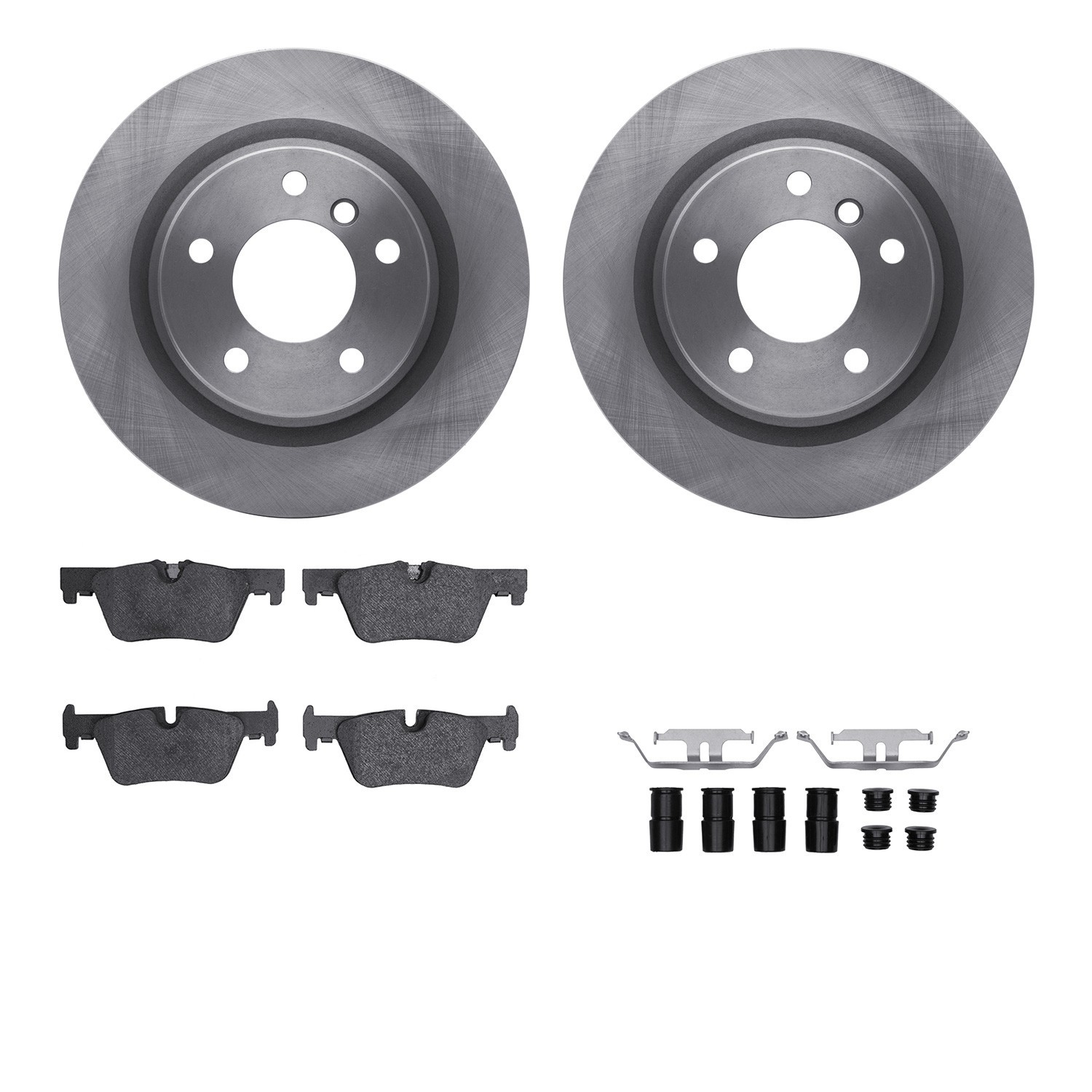 DYN 6612-31392 DFC Rotors with EURO 5000 Ceramic Brake Pads includes Hardware