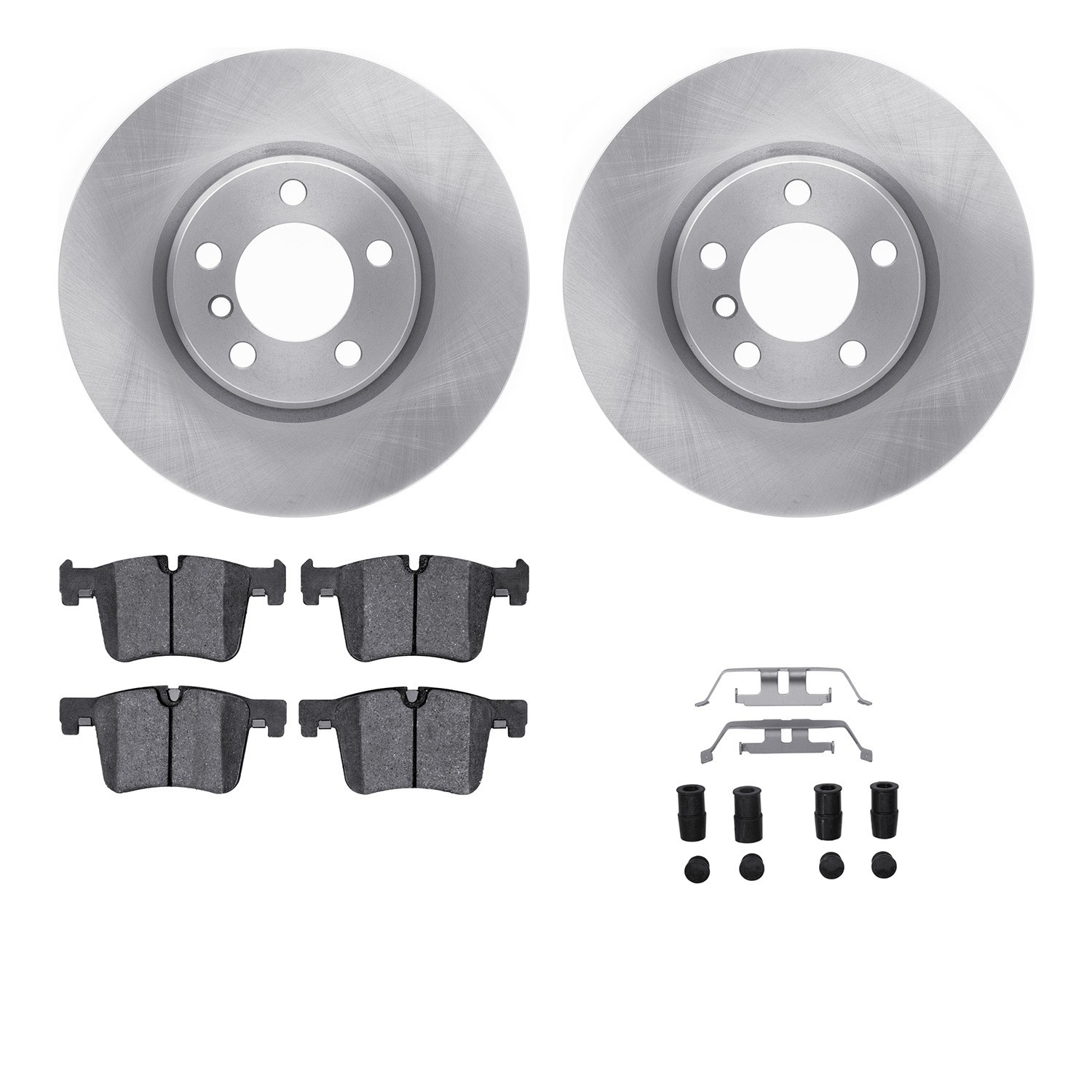 DYN 6612-31413 DFC Rotors with EURO 5000 Ceramic Brake Pads includes Hardware