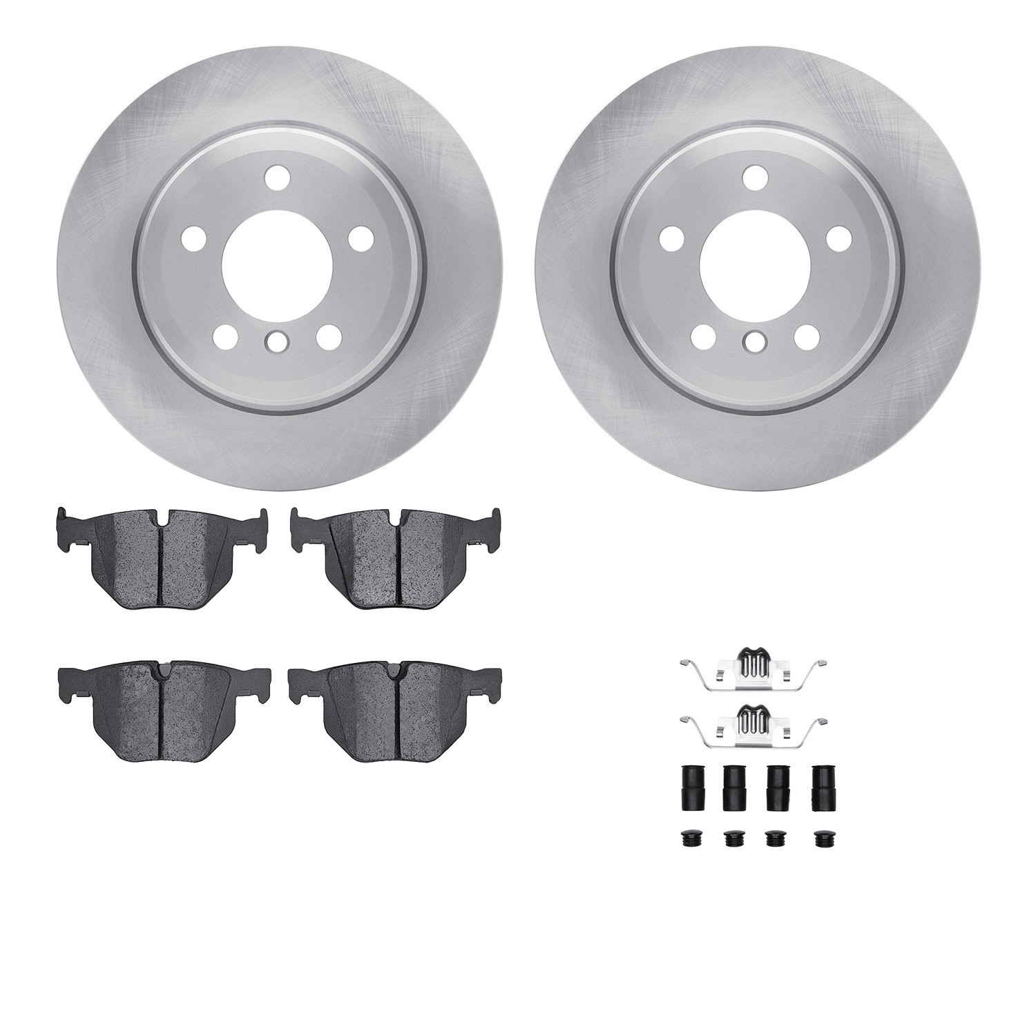 DYN 6612-31461 DFC Rotors with EURO 5000 Ceramic Brake Pads includes Hardware