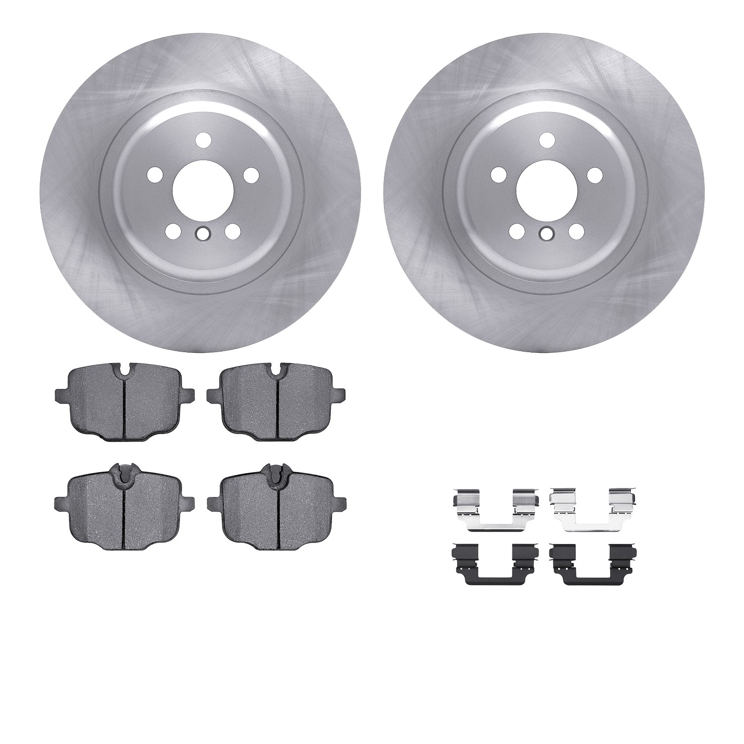 DYN 6612-31500 DFC Rotors with EURO 5000 Ceramic Brake Pads includes Hardware