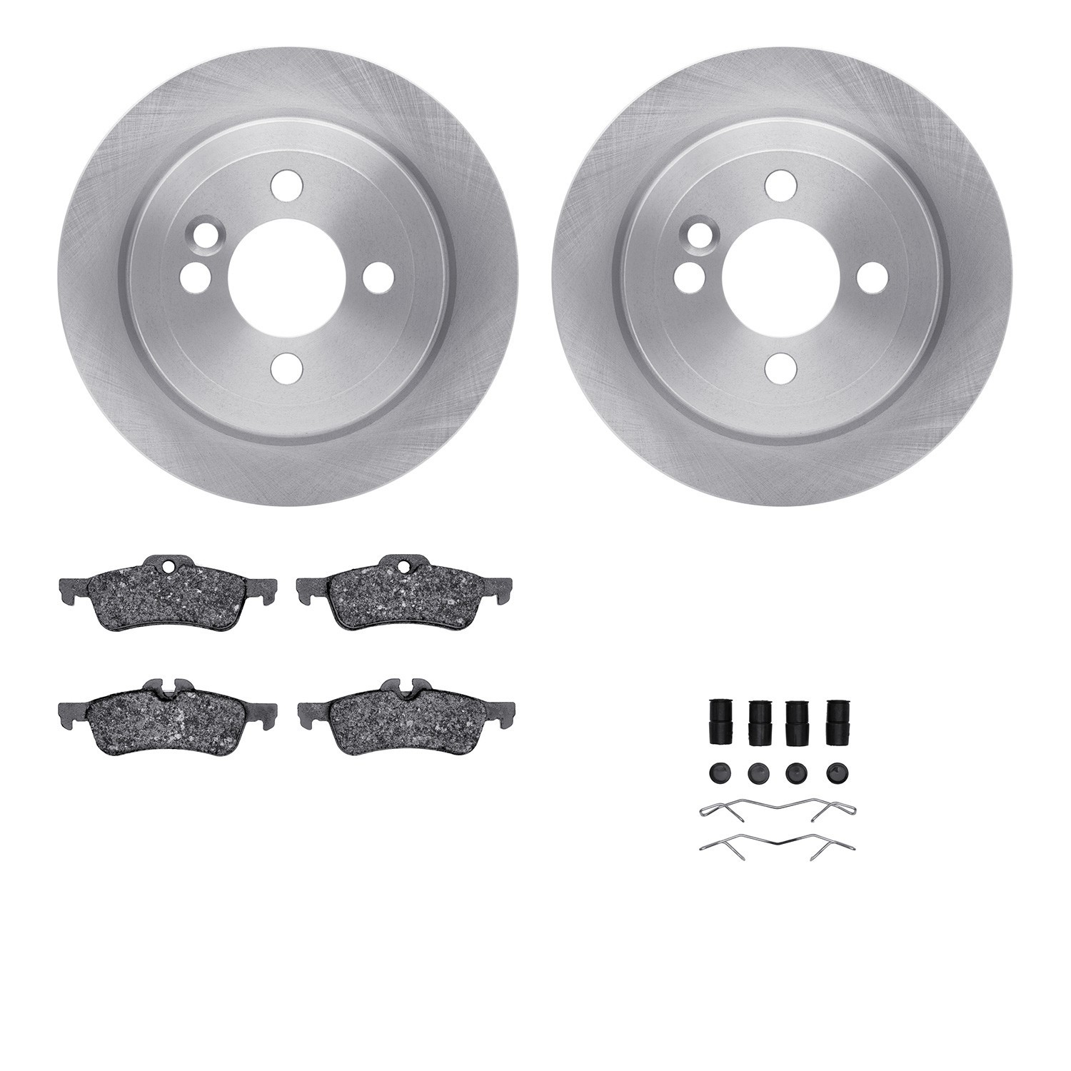 DYN 6612-32000 DFC Rotors with EURO 5000 Ceramic Brake Pads includes Hardware