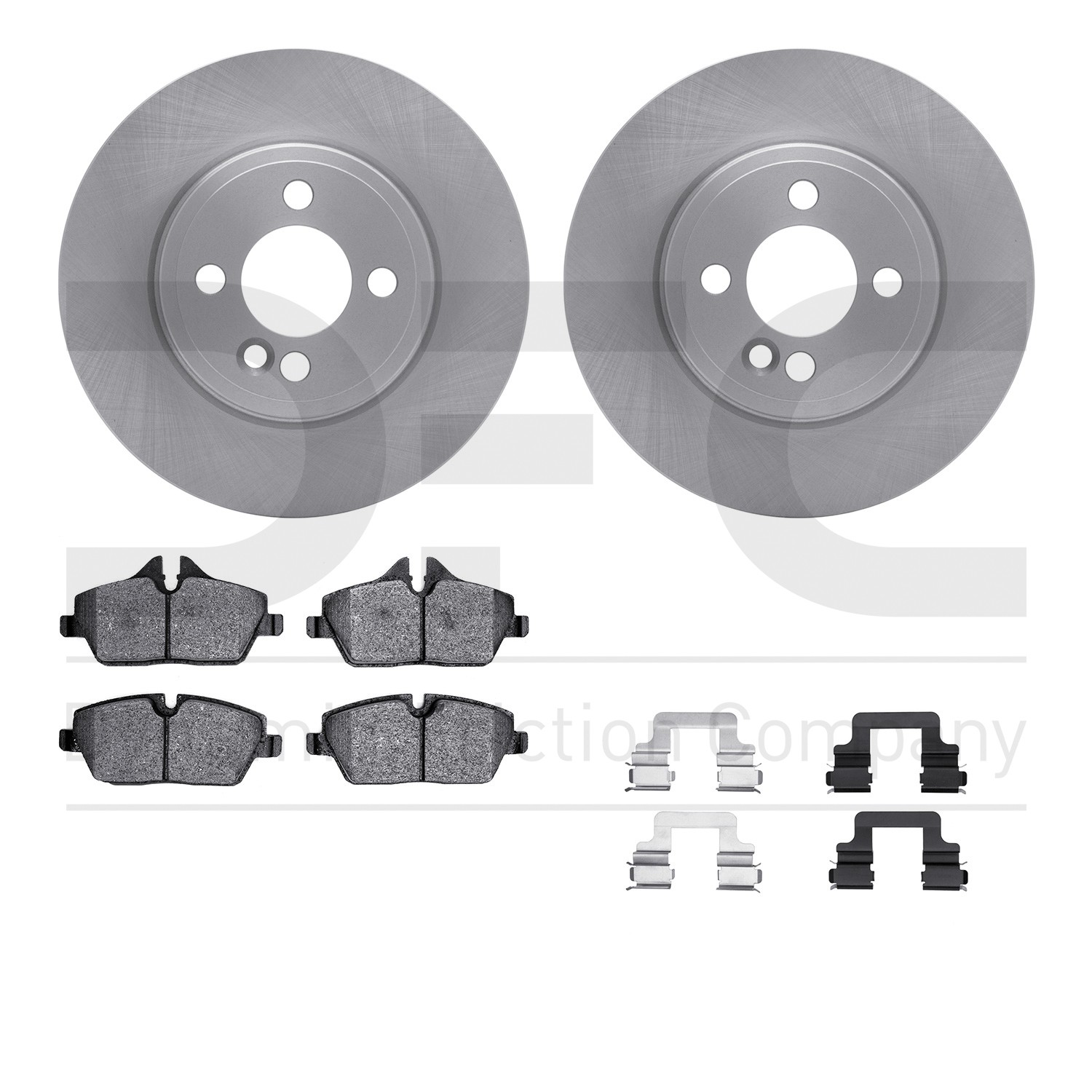 DYN 6612-32021 DFC Rotors with EURO 5000 Ceramic Brake Pads includes Hardware