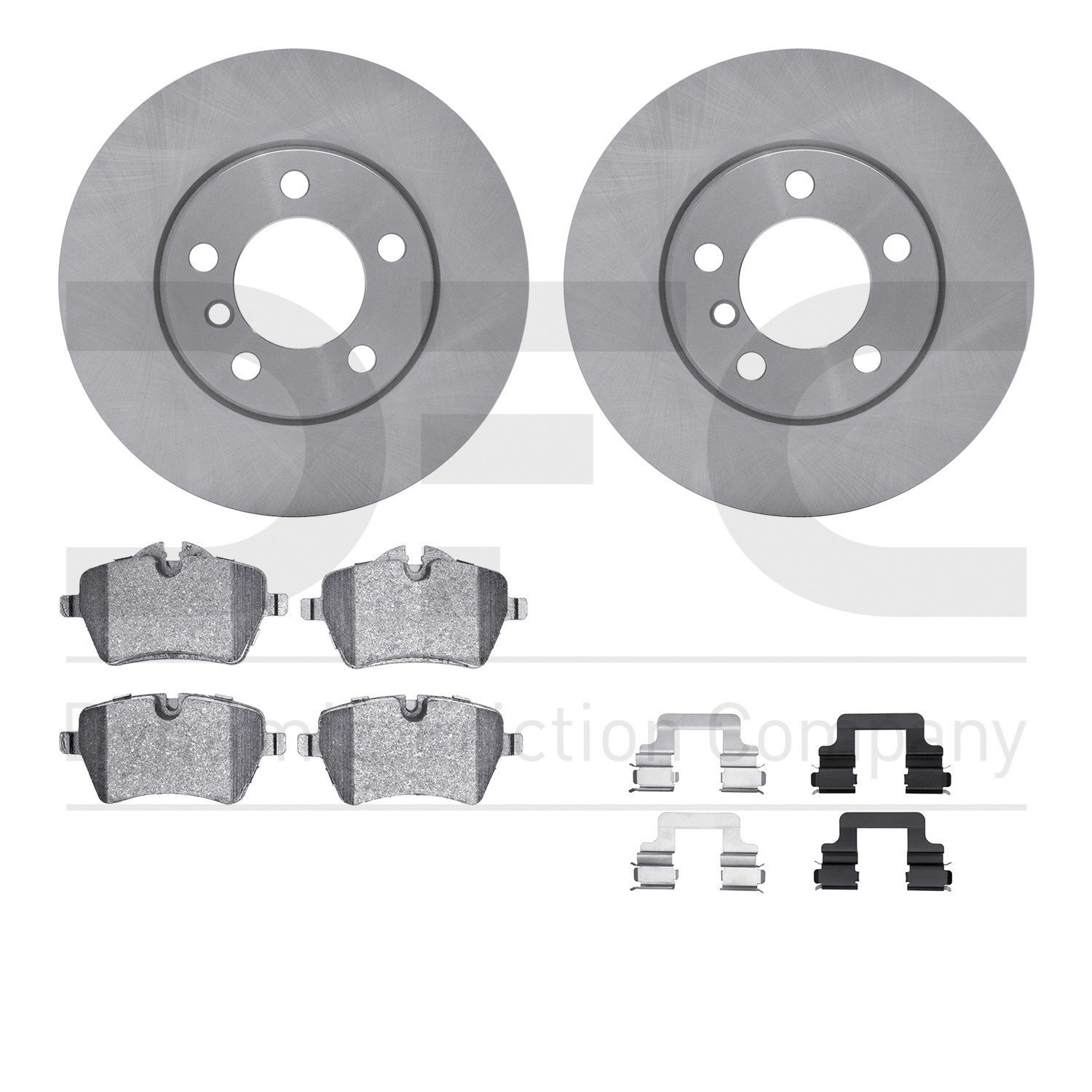DYN 6612-32037 DFC Rotors with EURO 5000 Ceramic Brake Pads includes Hardware