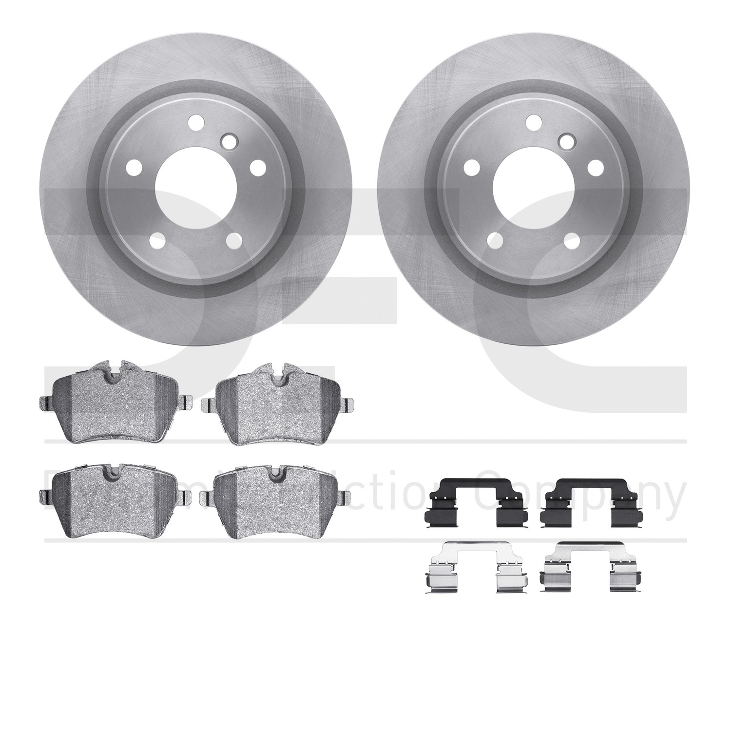 DYN 6612-32045 DFC Rotors with EURO 5000 Ceramic Brake Pads includes Hardware
