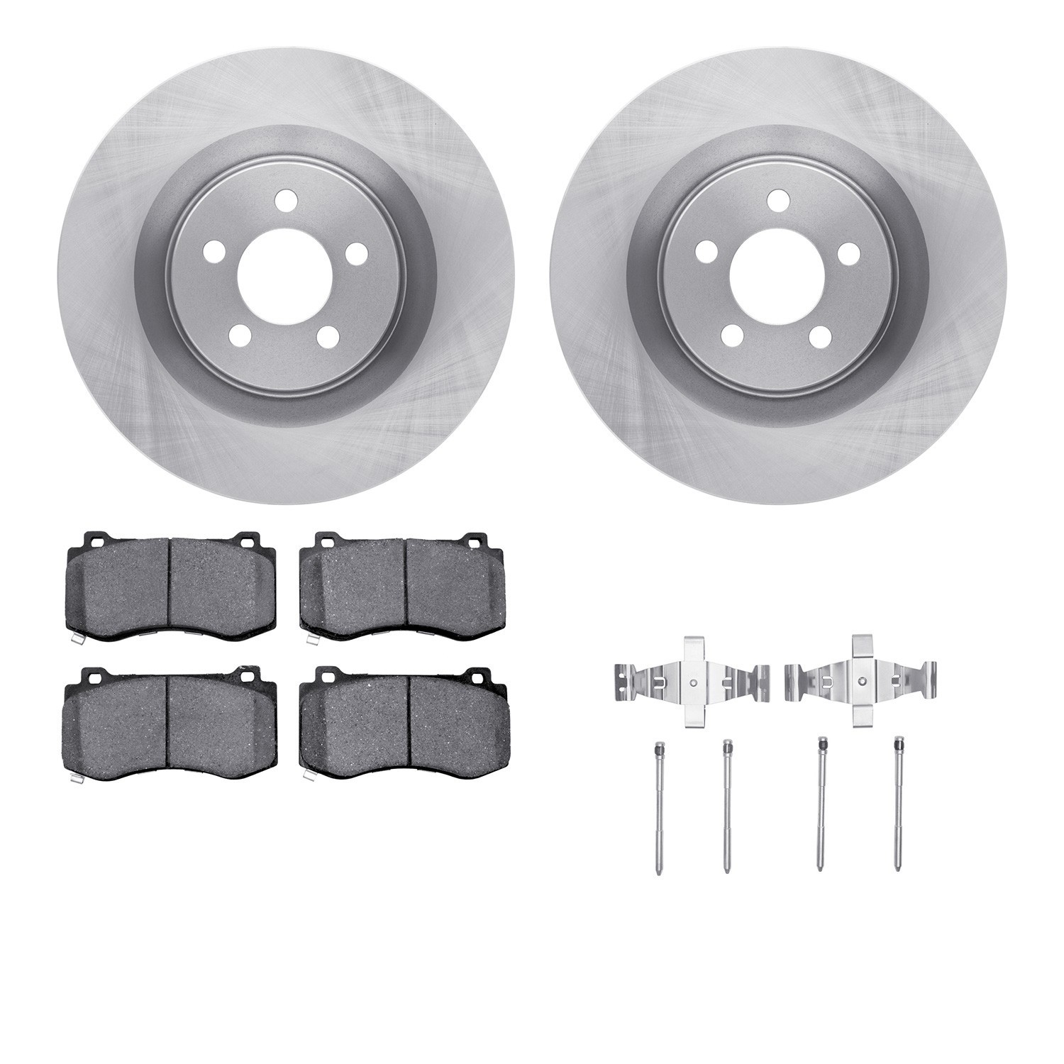 DYN 6612-39002 DFC Rotors with EURO 5000 Ceramic Brake Pads includes Hardware