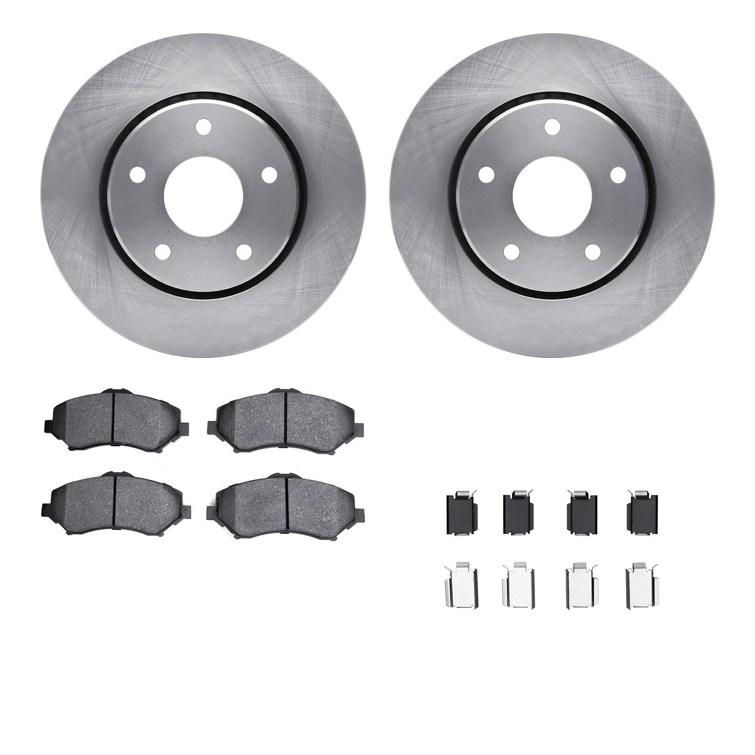 DYN 6612-40005 DFC Rotors with EURO 5000 Ceramic Brake Pads includes Hardware