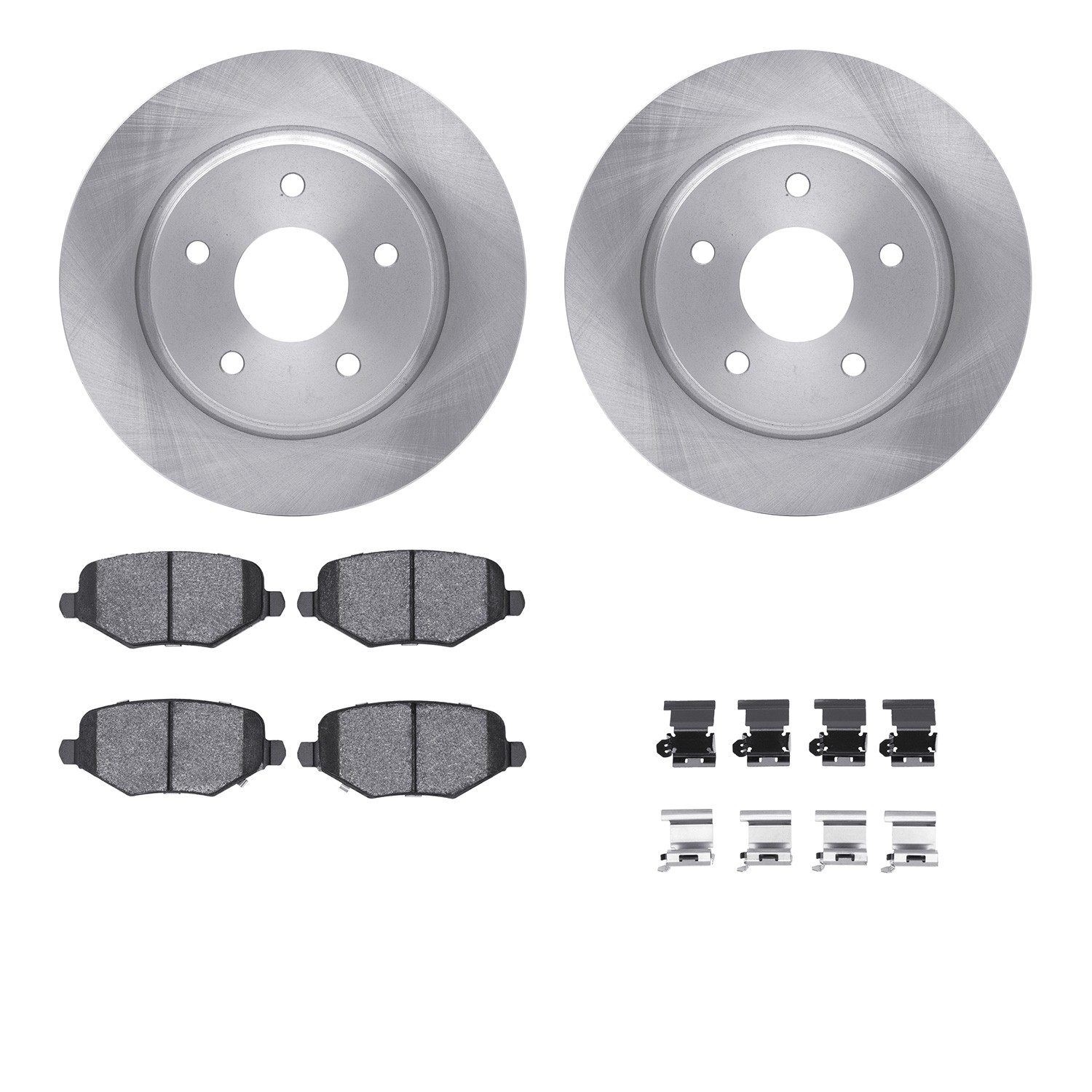 DYN 6612-40012 DFC Rotors with EURO 5000 Ceramic Brake Pads includes Hardware