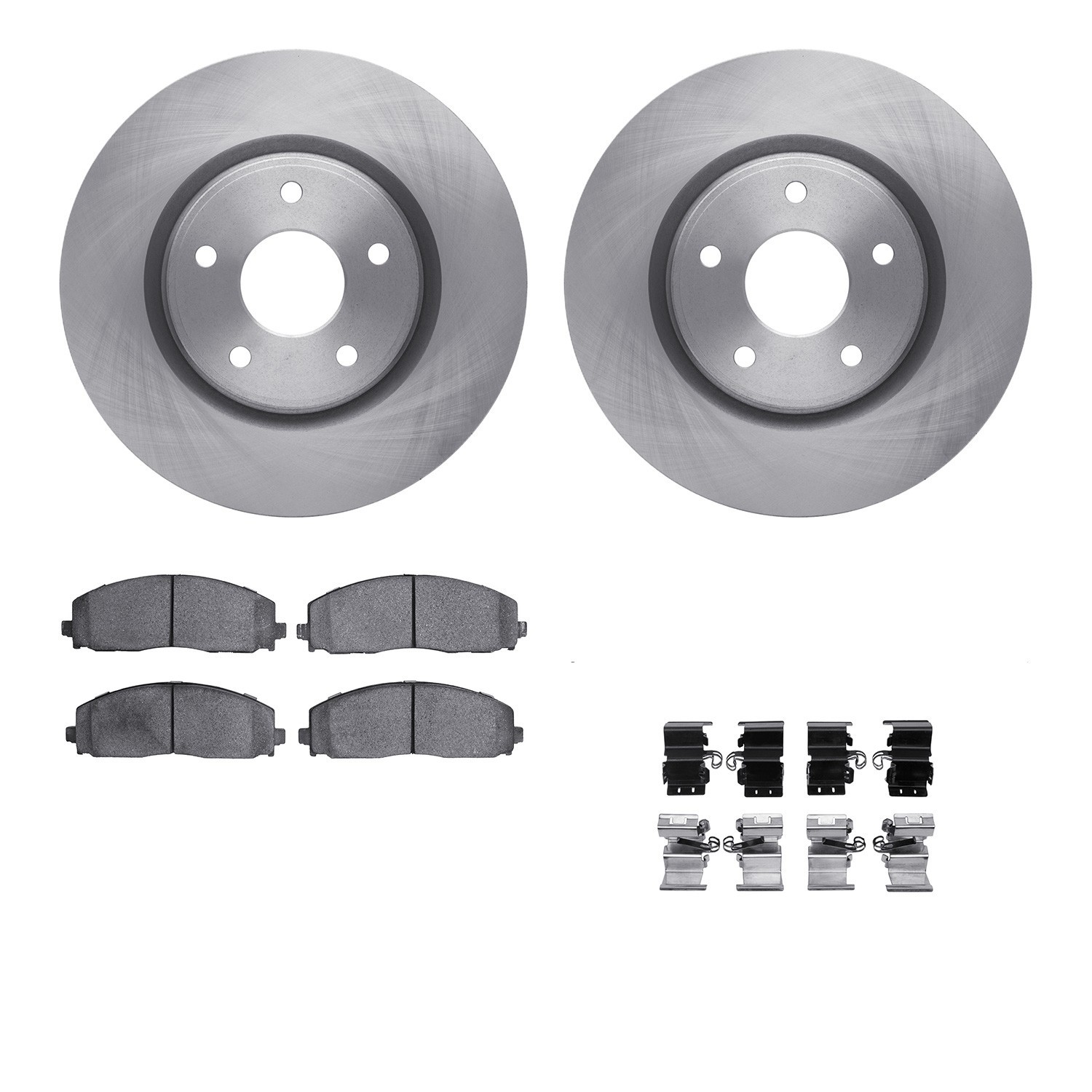 DYN 6612-40017 DFC Rotors with EURO 5000 Ceramic Brake Pads includes Hardware
