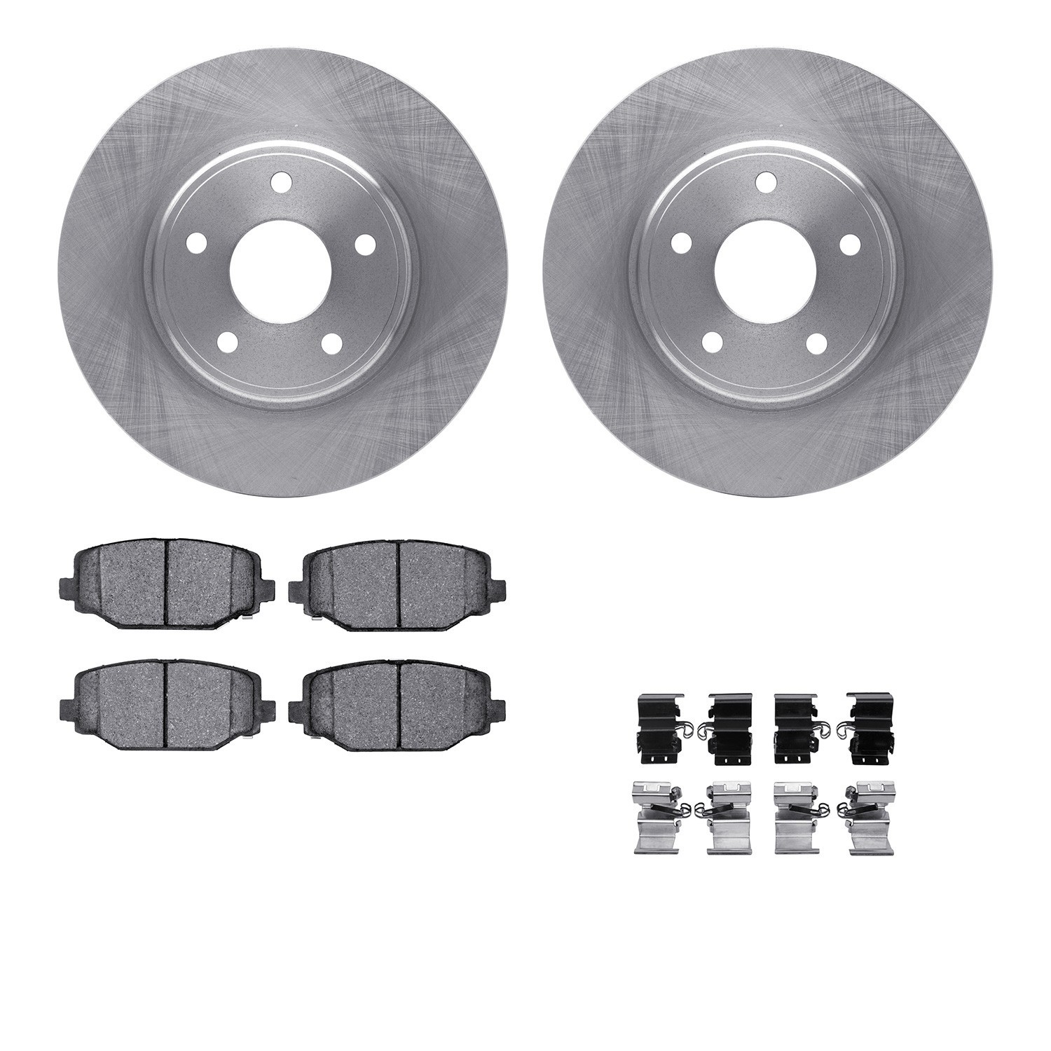 DYN 6612-40021 DFC Rotors with EURO 5000 Ceramic Brake Pads includes Hardware