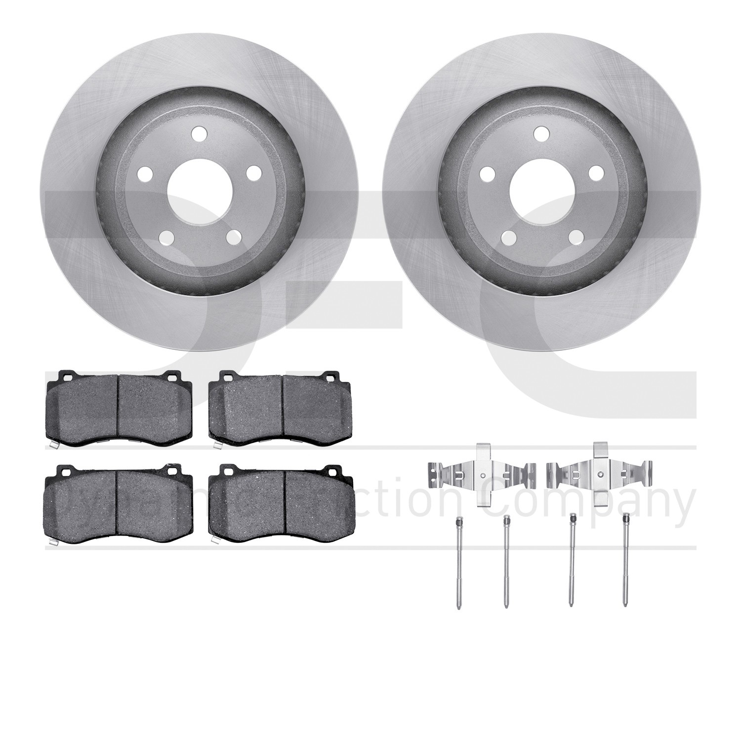 DYN 6612-42003 DFC Rotors with EURO 5000 Ceramic Brake Pads includes Hardware
