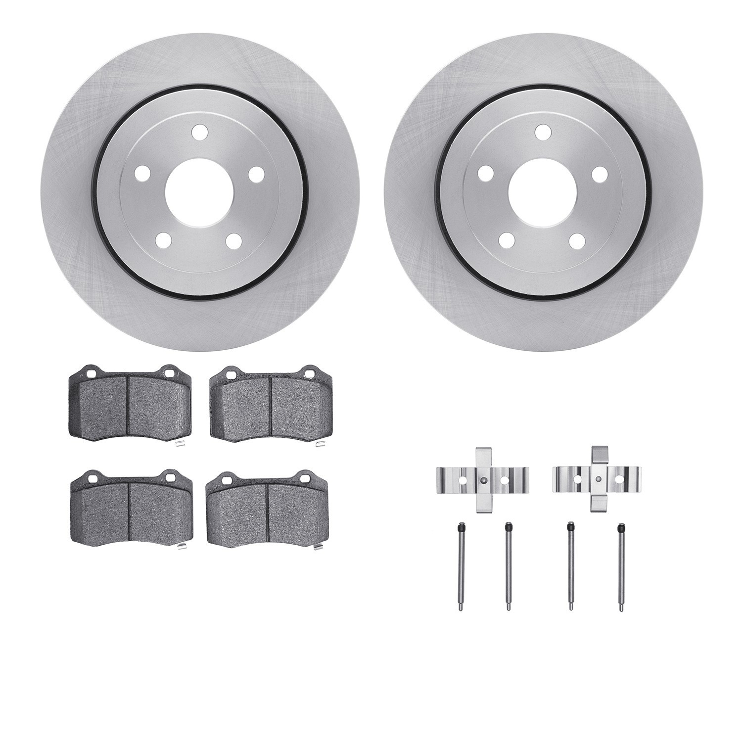 DYN 6612-42007 DFC Rotors with EURO 5000 Ceramic Brake Pads includes Hardware