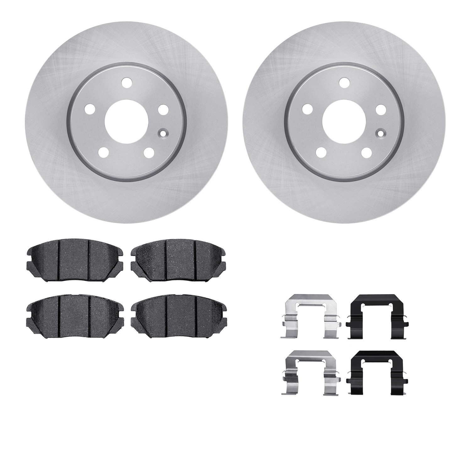 DYN 6612-45022 DFC Rotors with EURO 5000 Ceramic Brake Pads includes Hardware