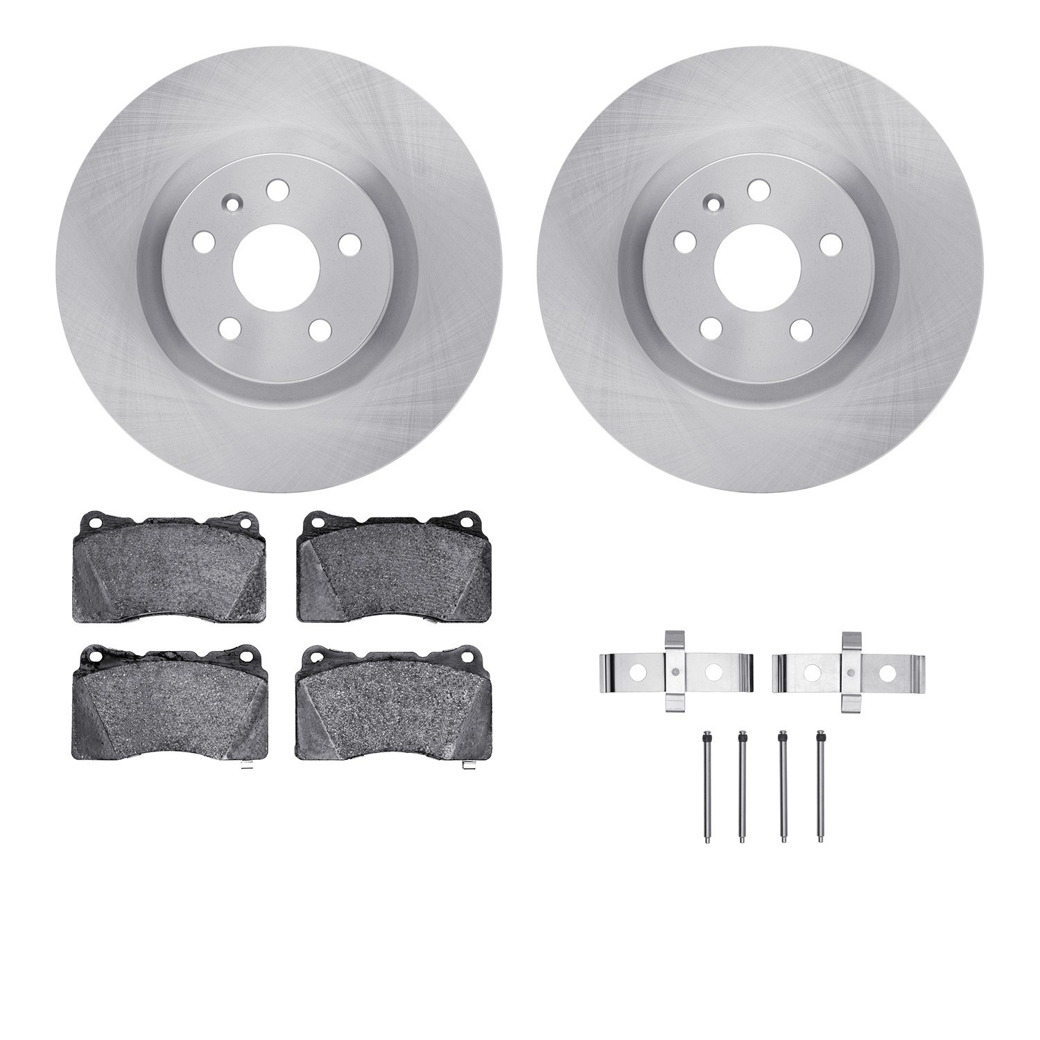 DYN 6612-45033 DFC Rotors with EURO 5000 Ceramic Brake Pads includes Hardware