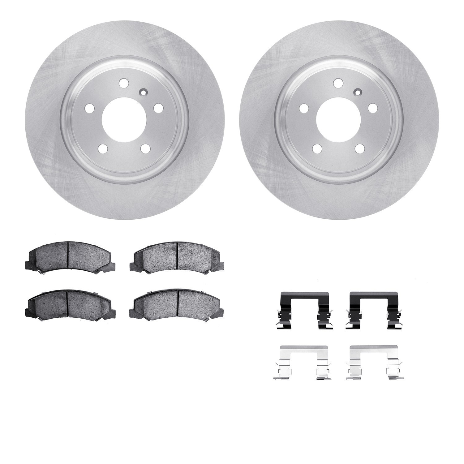 DYN 6612-46047 DFC Rotors with EURO 5000 Ceramic Brake Pads includes Hardware