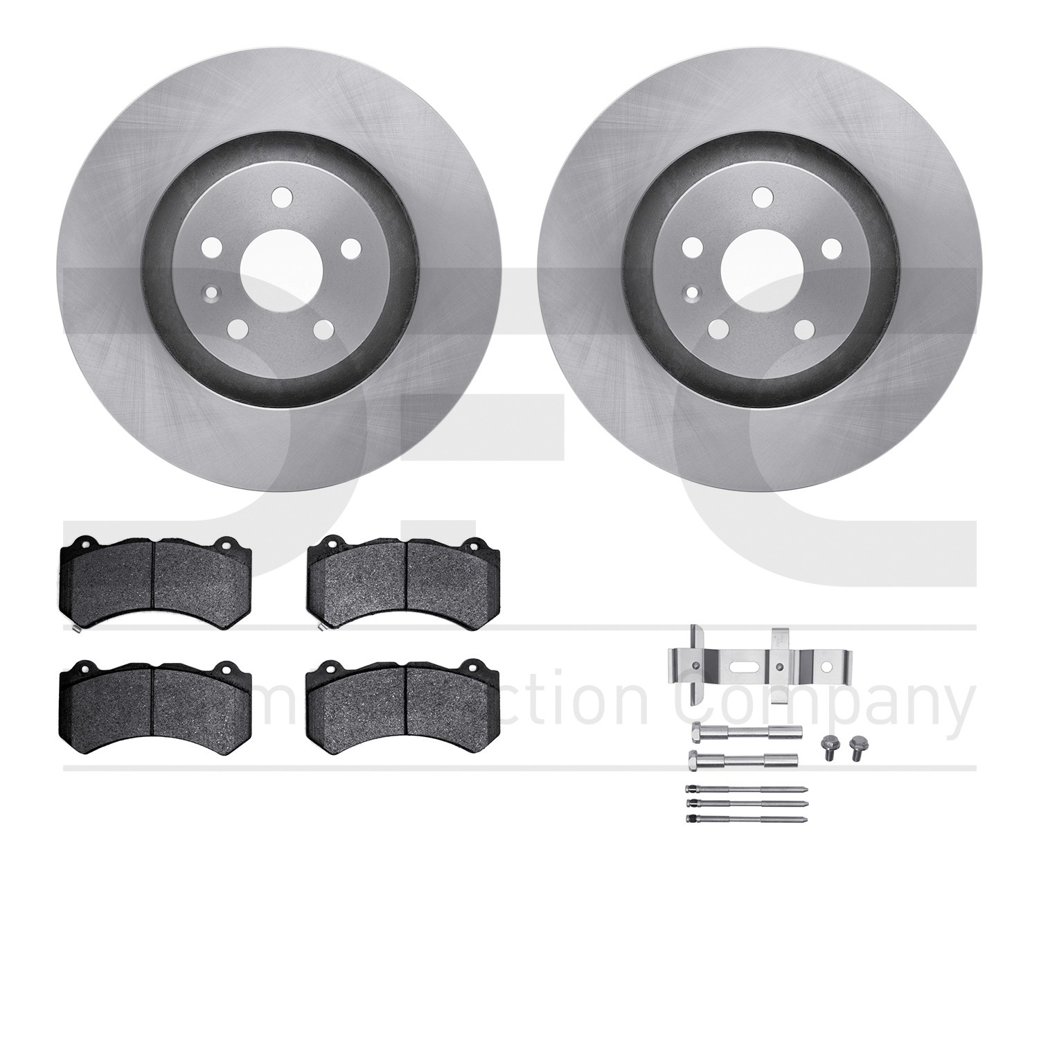DYN 6612-46063 DFC Rotors with EURO 5000 Ceramic Brake Pads includes Hardware