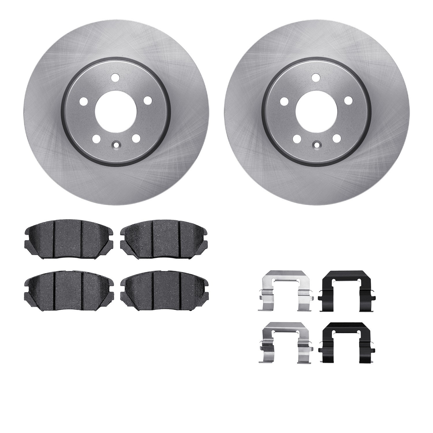 DYN 6612-46089 DFC Rotors with EURO 5000 Ceramic Brake Pads includes Hardware